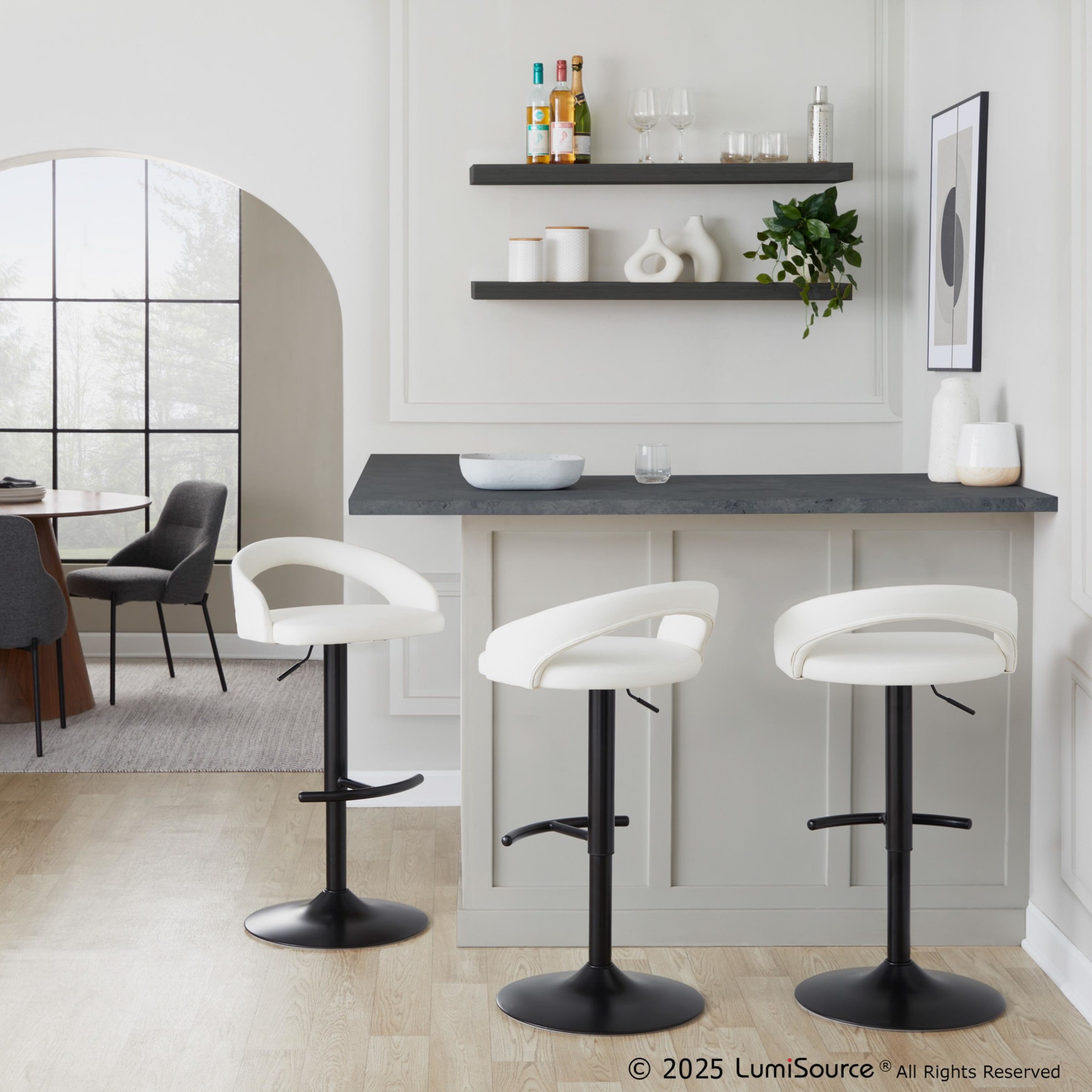 Grotto-White-Faux-Leather-Black-Metal-Contemporary-Barstools-Set-of-2