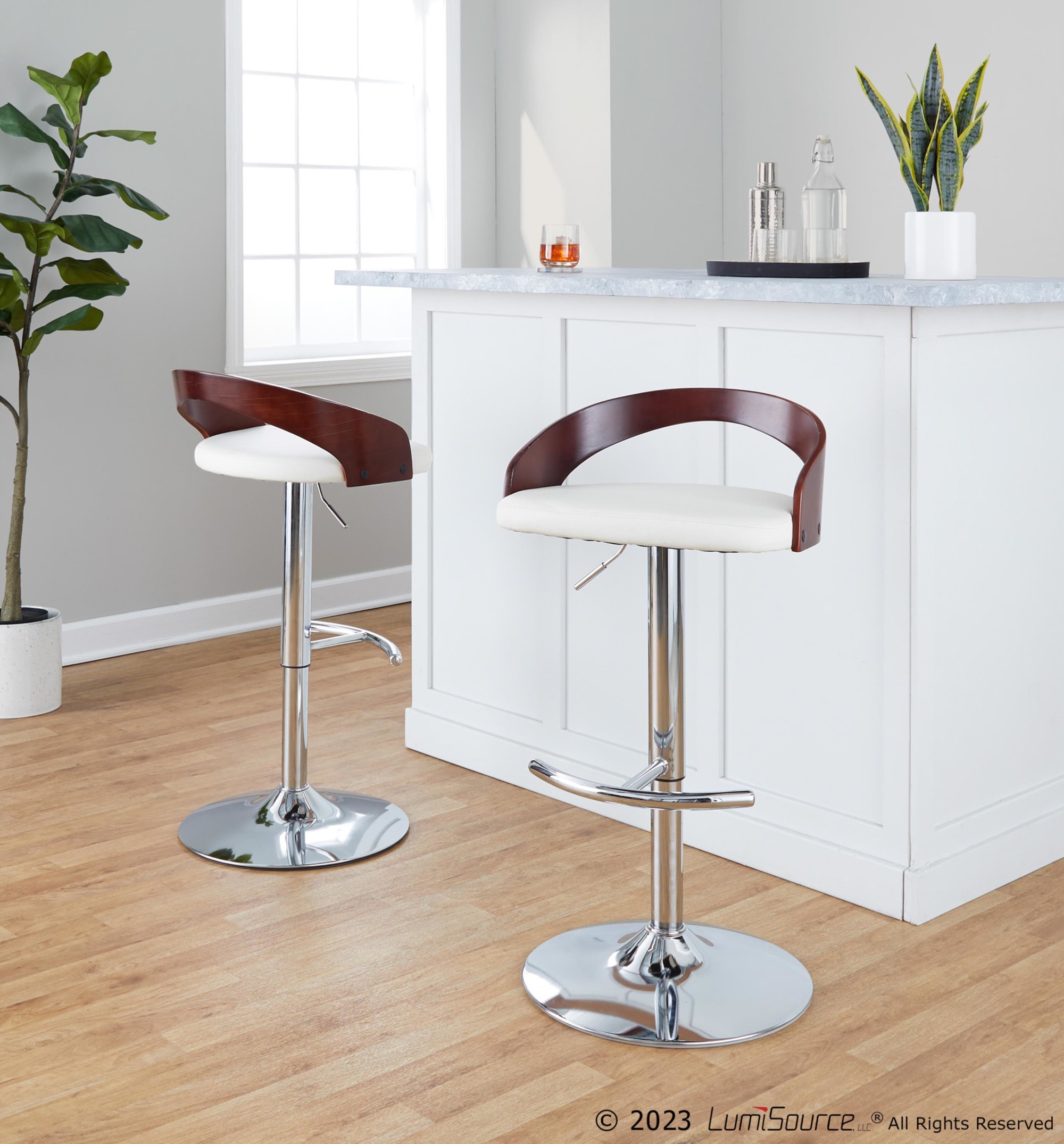 Grotto-White-Faux-Leather-Chrome-Adjustable-Barstool-Set-of-2