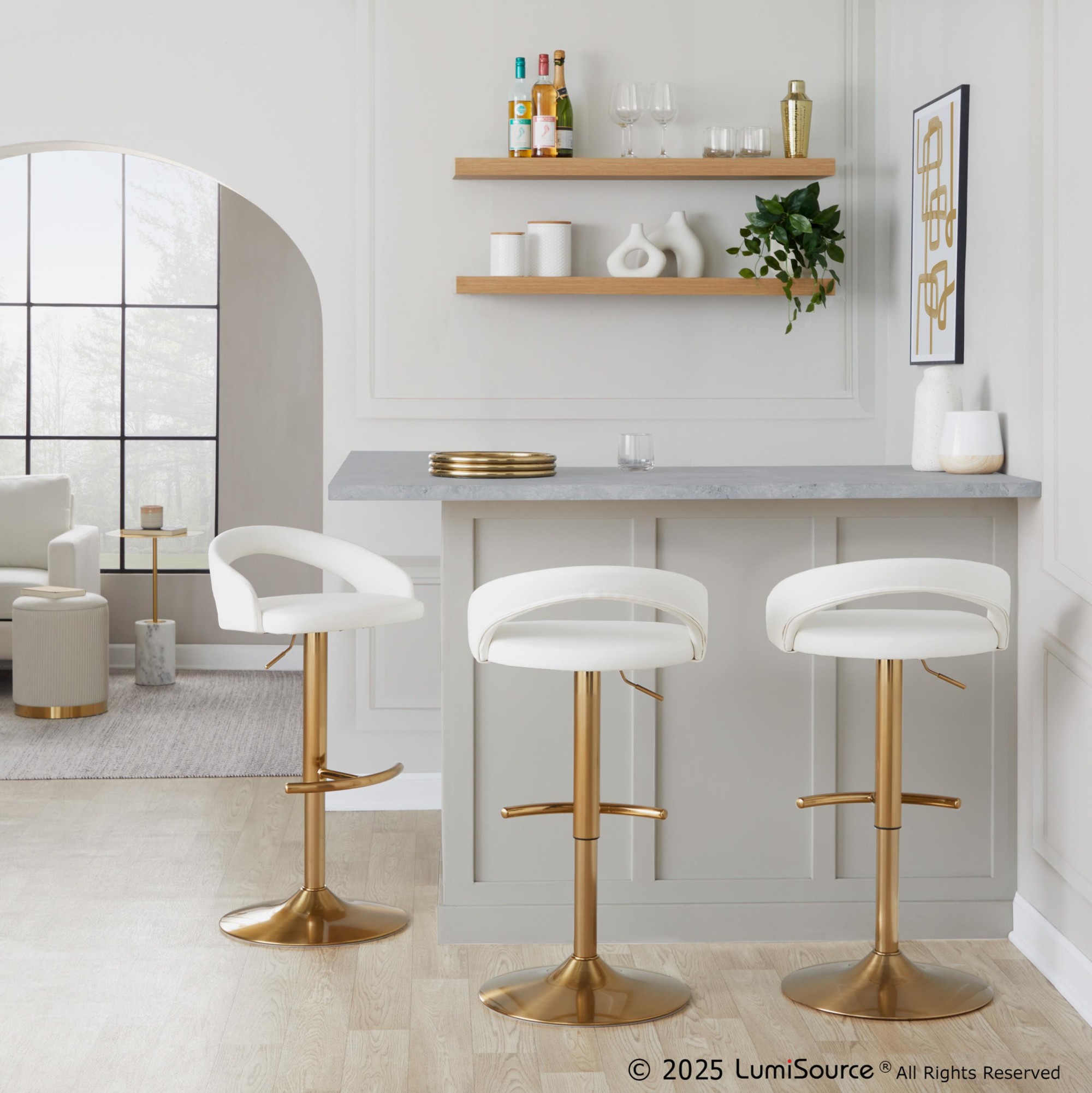 Grotto-White-Faux-Leather-Gold-Contemporary-Adjustable-Barstool-Set-of-2-1