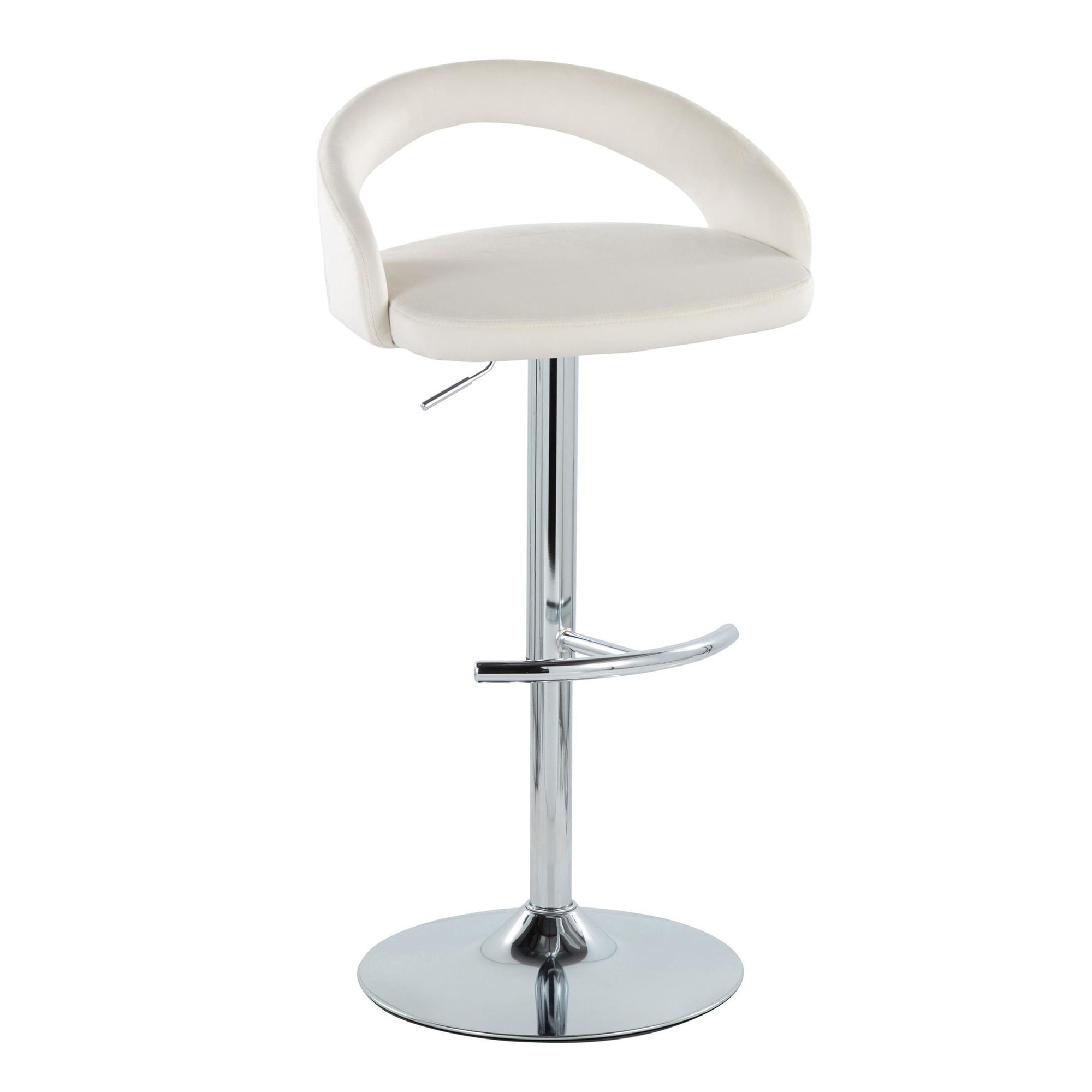 Grotto-White-Velvet-Contemporary-Adjustable-Barstools-Chrome-Set-of-2-3