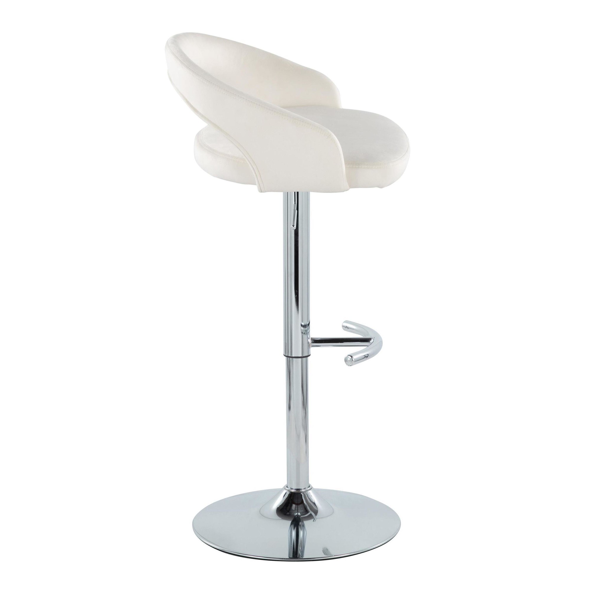 Grotto-White-Velvet-Contemporary-Adjustable-Barstools-Chrome-Set-of-2-4