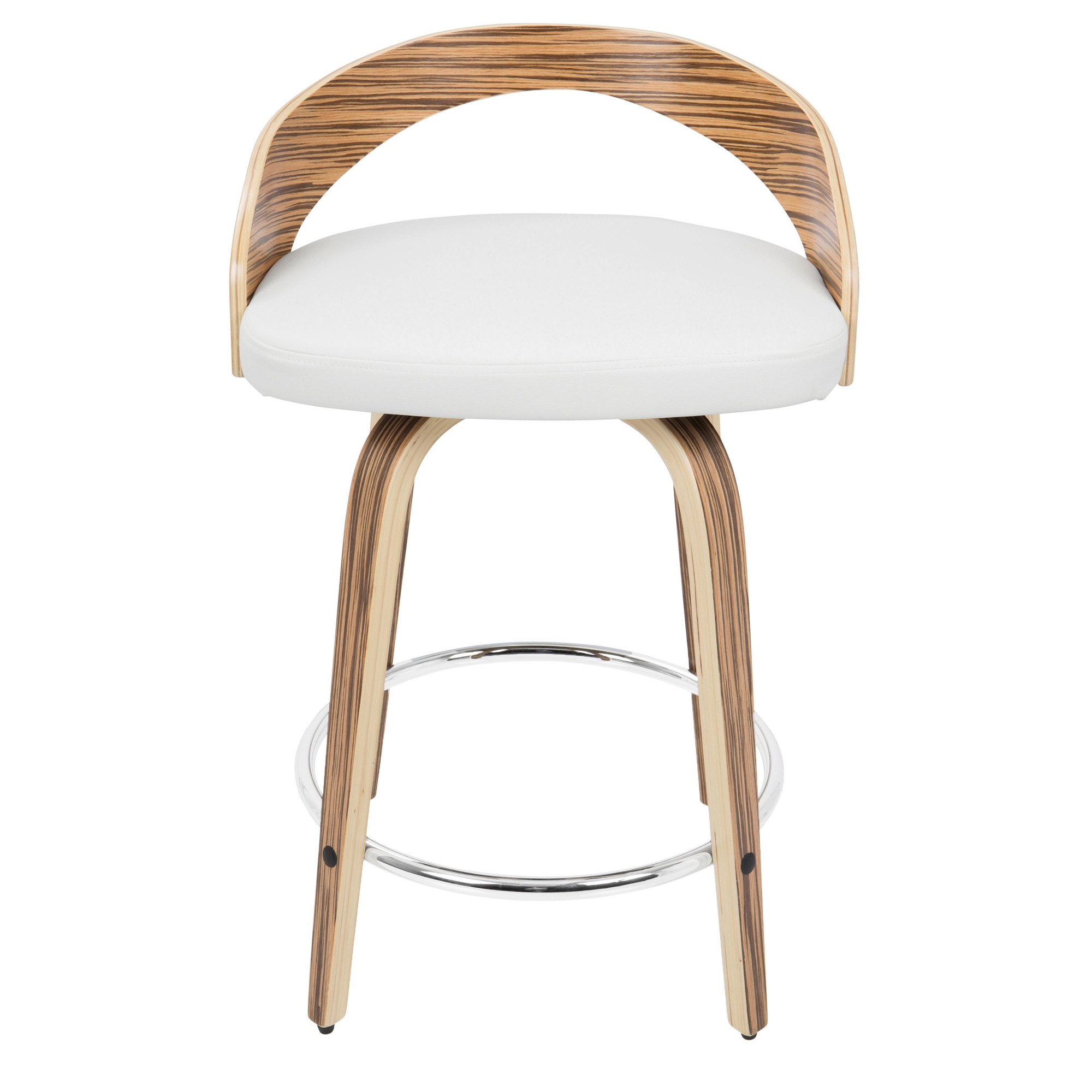 Grotto-Zebra-Wood-White-Swivel-Mid-Century-Modern-Counter-Stools-Set-of-2-6