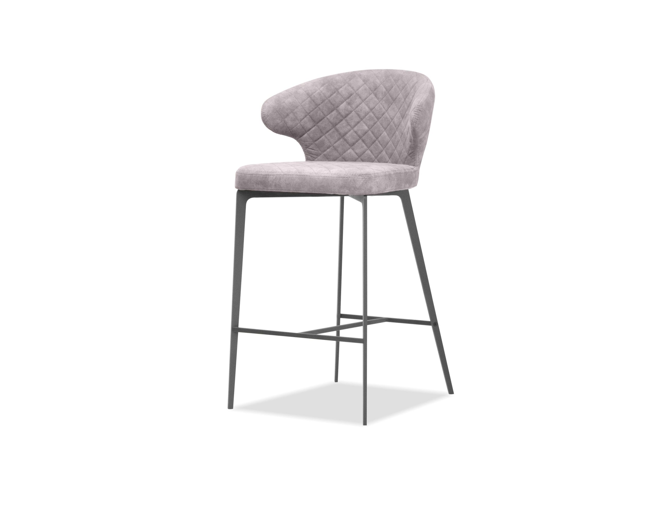 HUG-Vintage-Grey-Quilted-Fabric-Counter-Stool-Black-Base