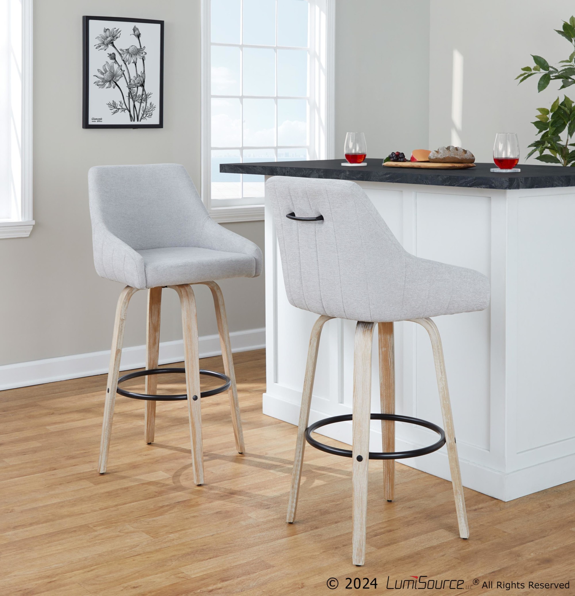 Hannah-30-Inch-Transitional-Whitewashed-Wood-and-Grey-Swivel-Barstools-Set-of-2-1