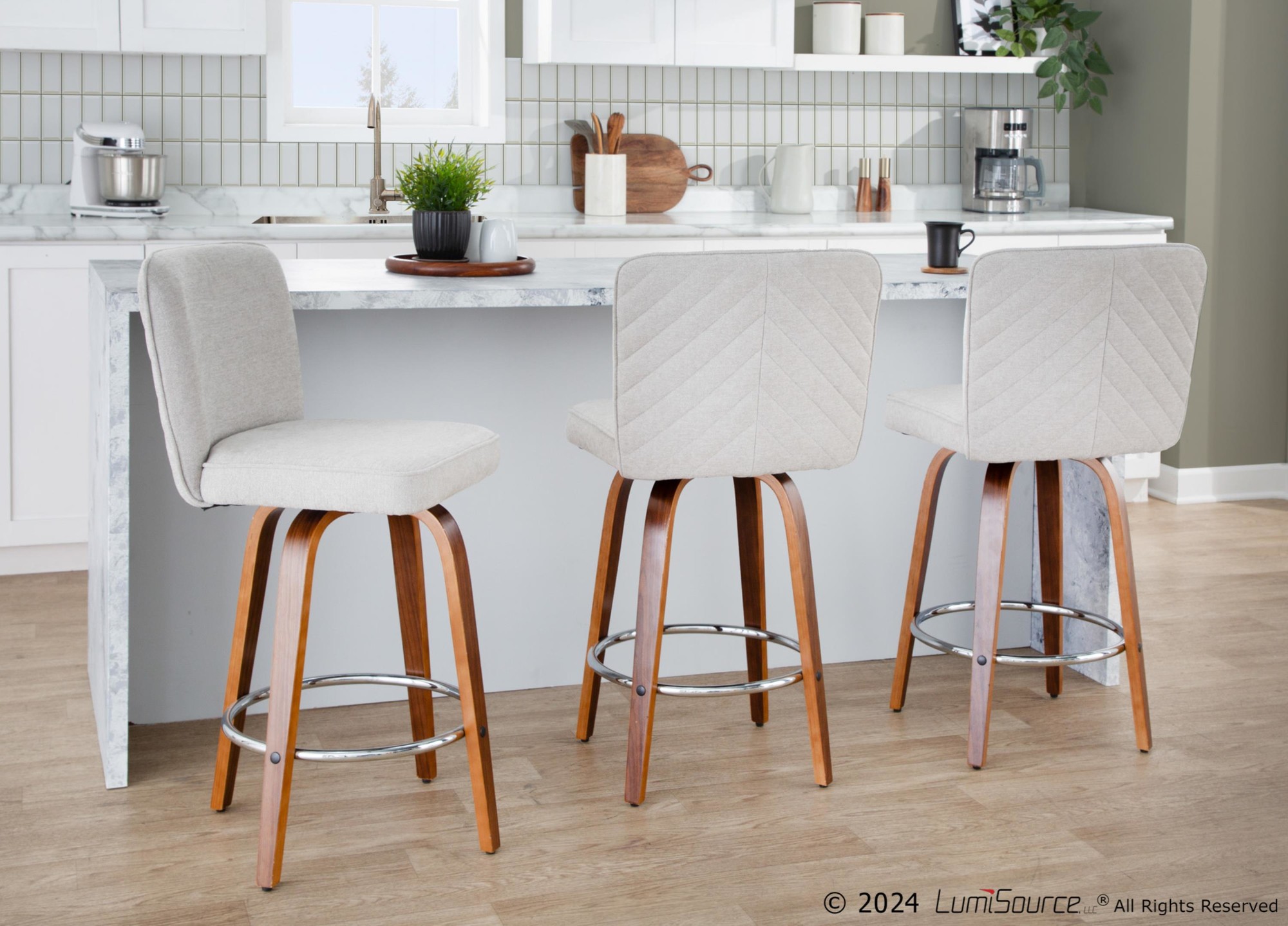 Henry-26-Inch-Contemporary-Walnut-and-Beige-Swivel-Stools-Set-of-2-2