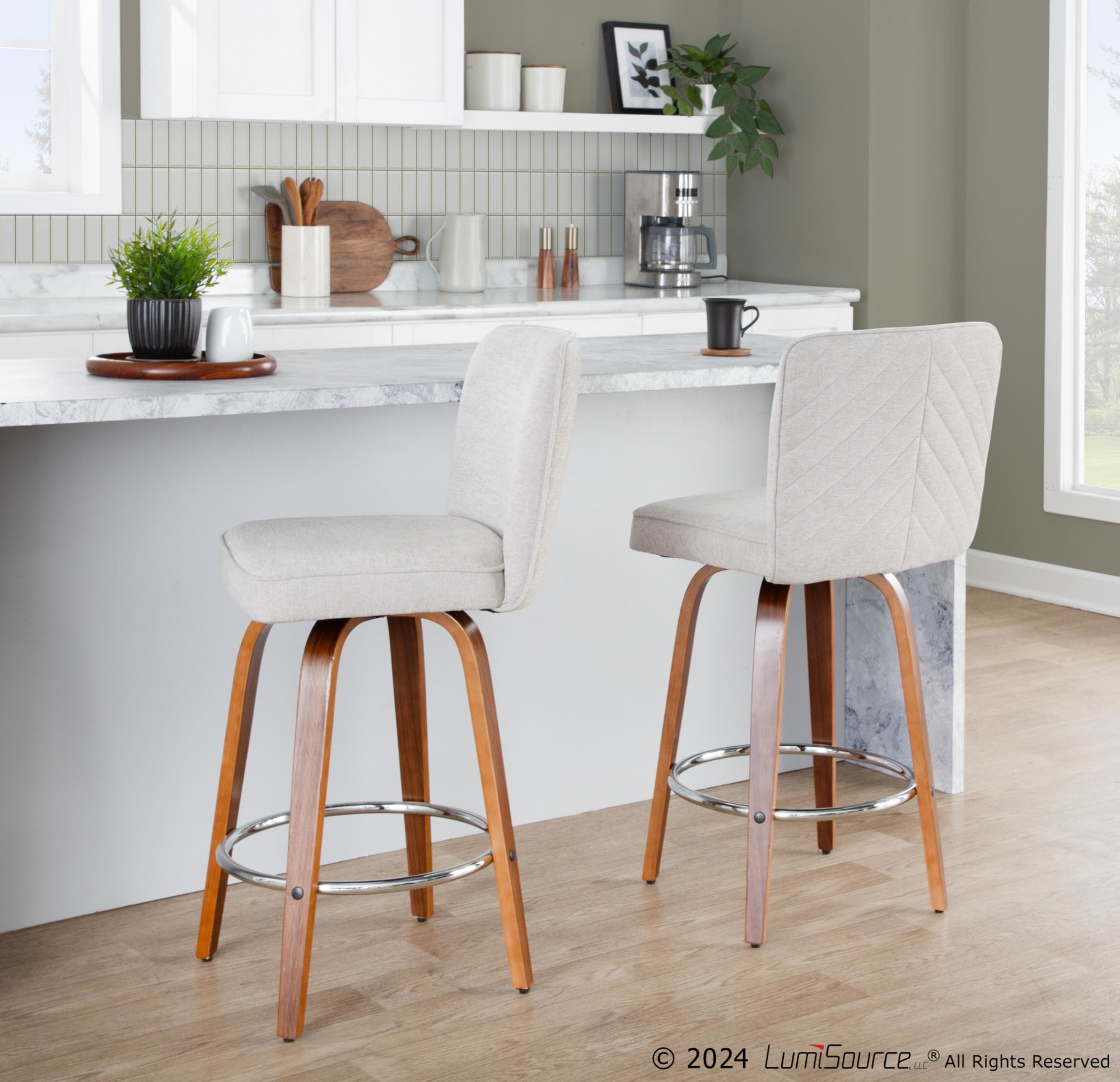 Henry-26-Inch-Contemporary-Walnut-and-Beige-Swivel-Stools-Set-of-2-3