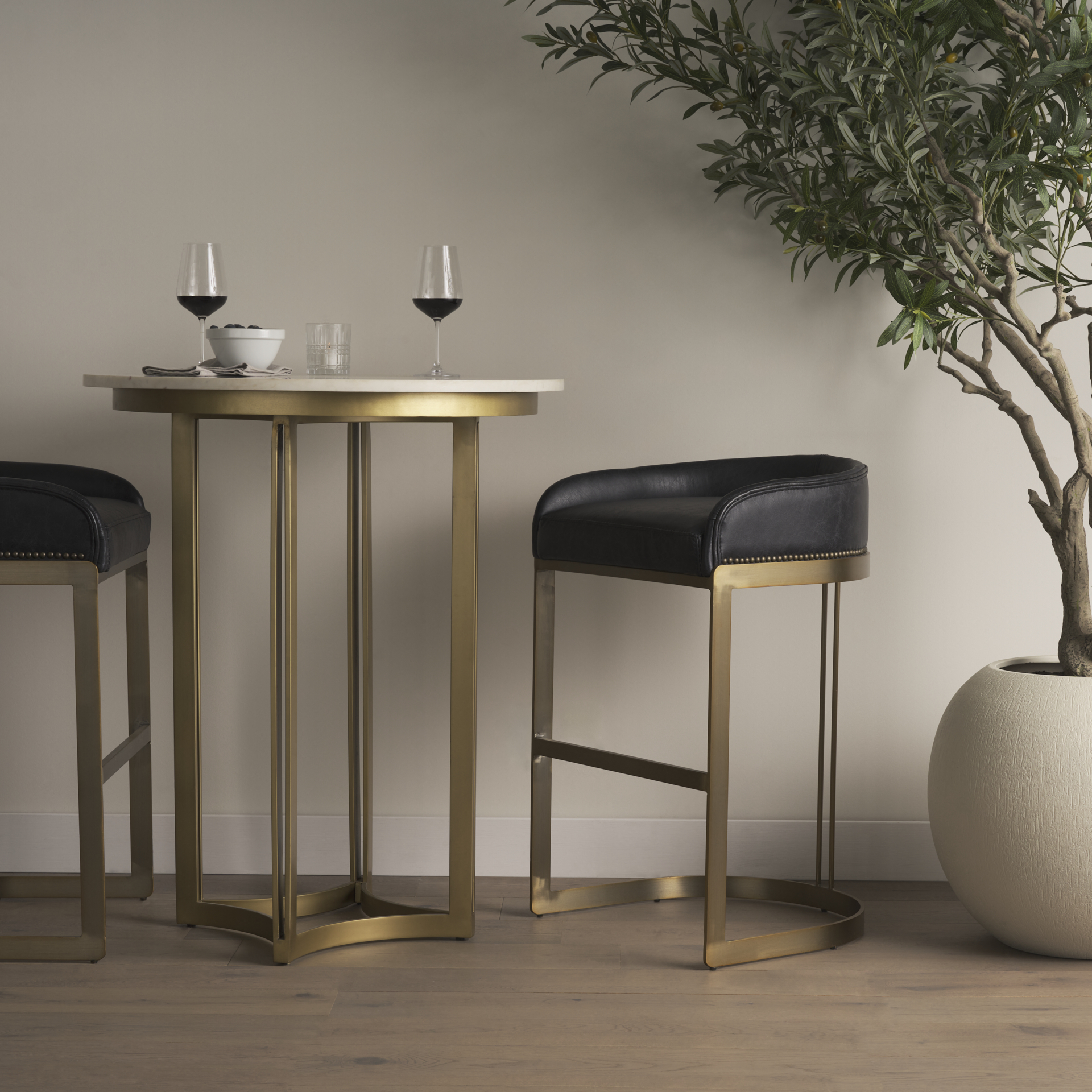 Hollyfield-II-Black-Leather-Seat-Gold-Metal-Base-Bar-Stool-1
