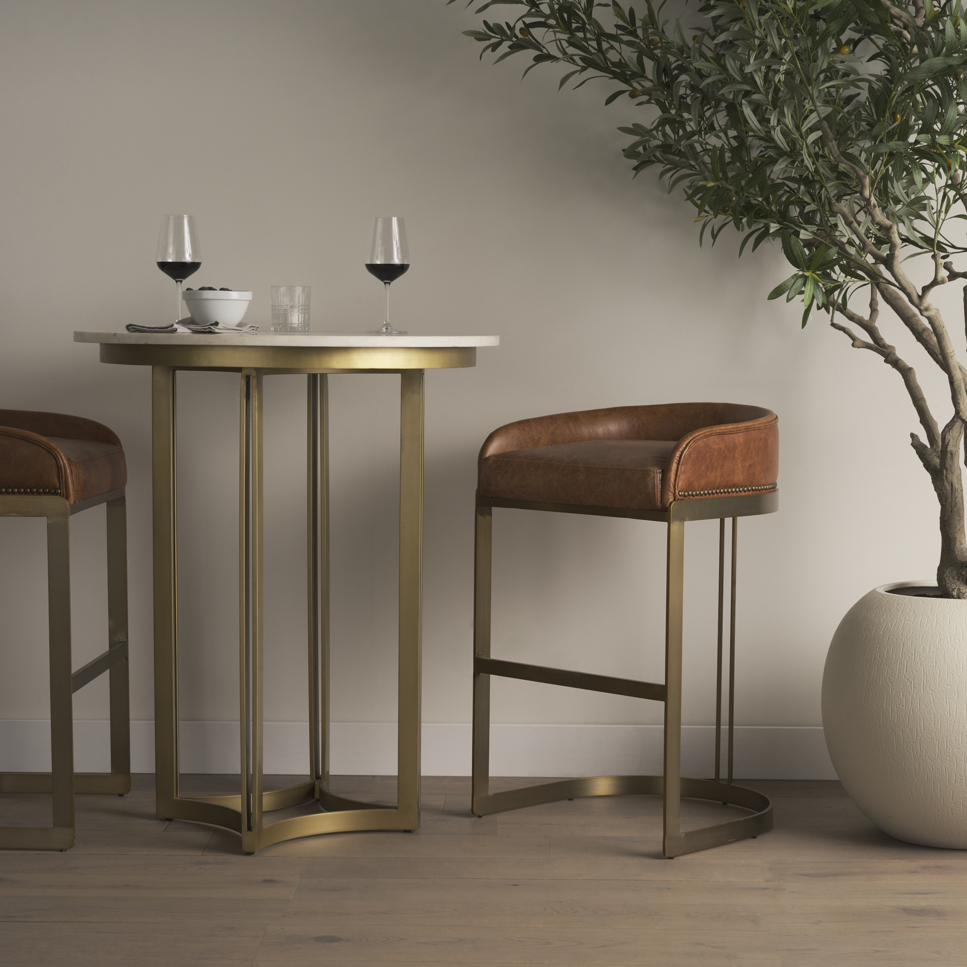Hollyfield-II-Brown-Leather-Seat-Gold-Metal-Base-Bar-Stool-1