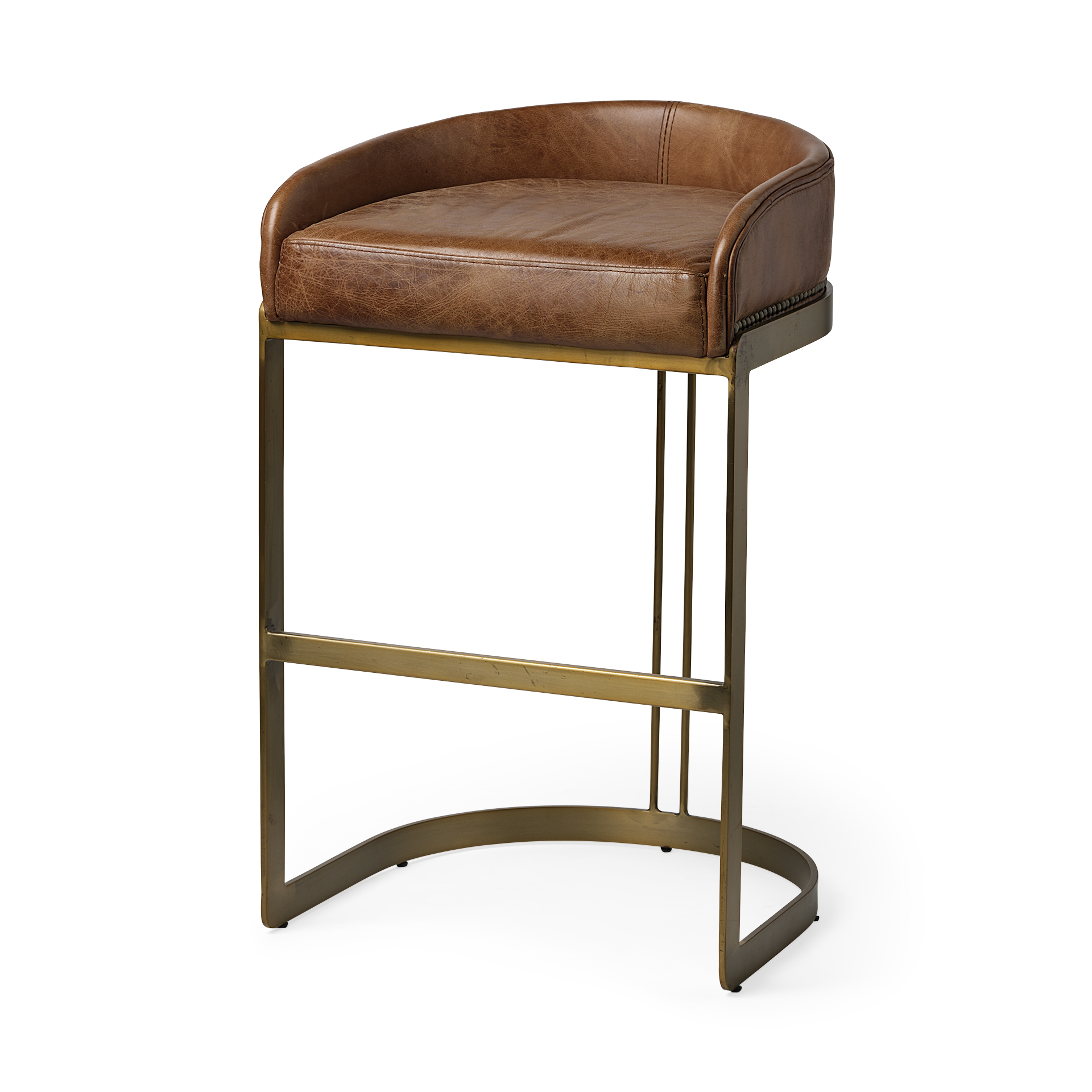 Hollyfield-II-Brown-Leather-Seat-Gold-Metal-Base-Bar-Stool