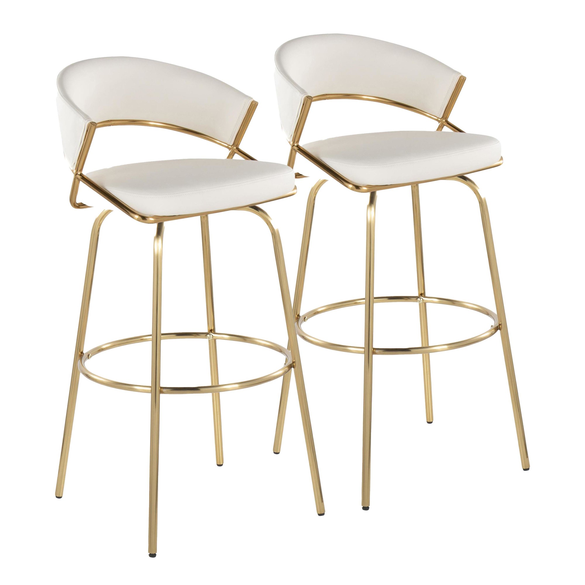 Jie-30-Inch-Gold-Contemporary-Swivel-Barstool-White-Faux-Leather-Set-of-2-4