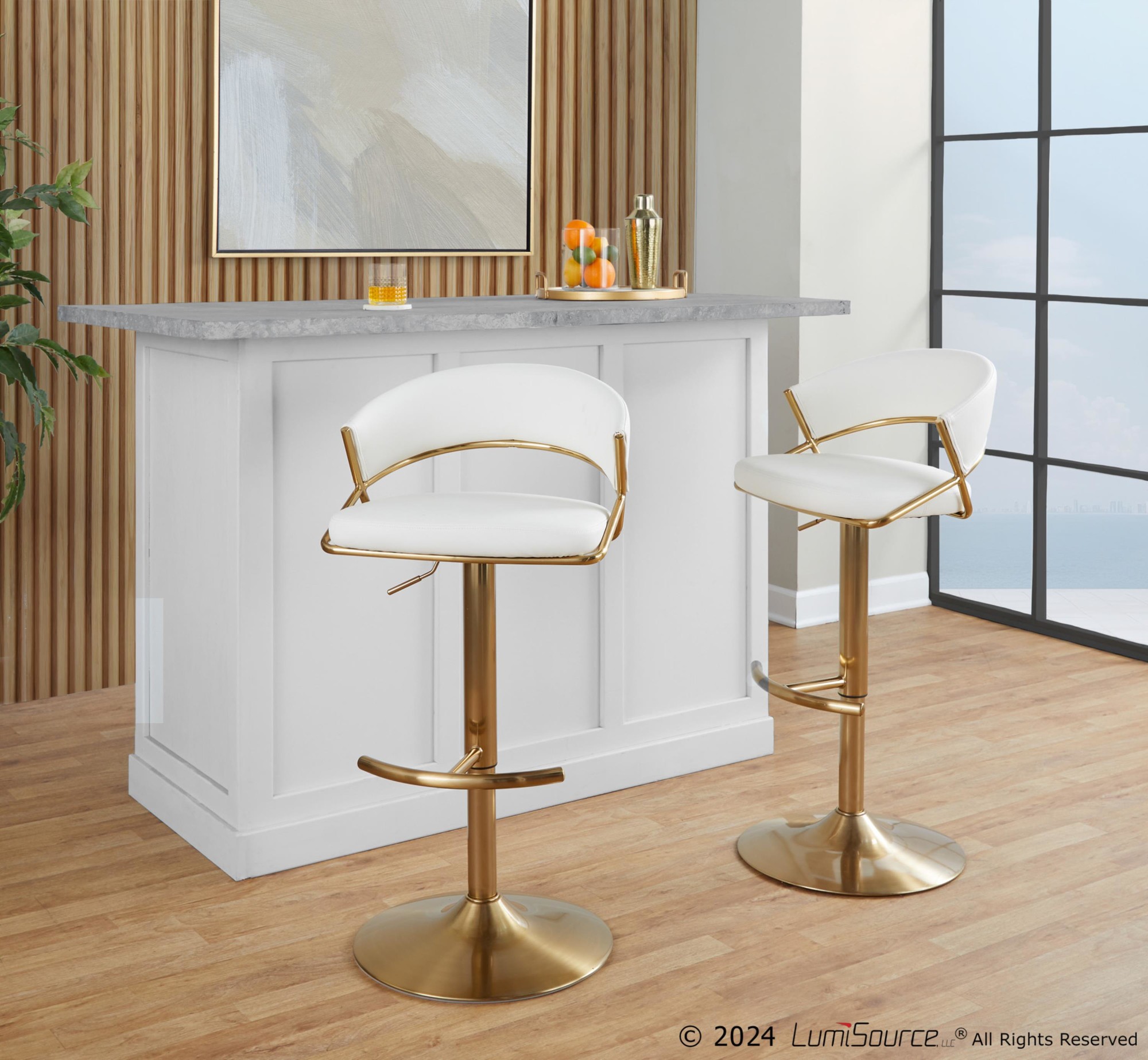 Jie-Gold-Metal-White-Faux-Leather-Contemporary-Swivel-Barstools-Set-of-2