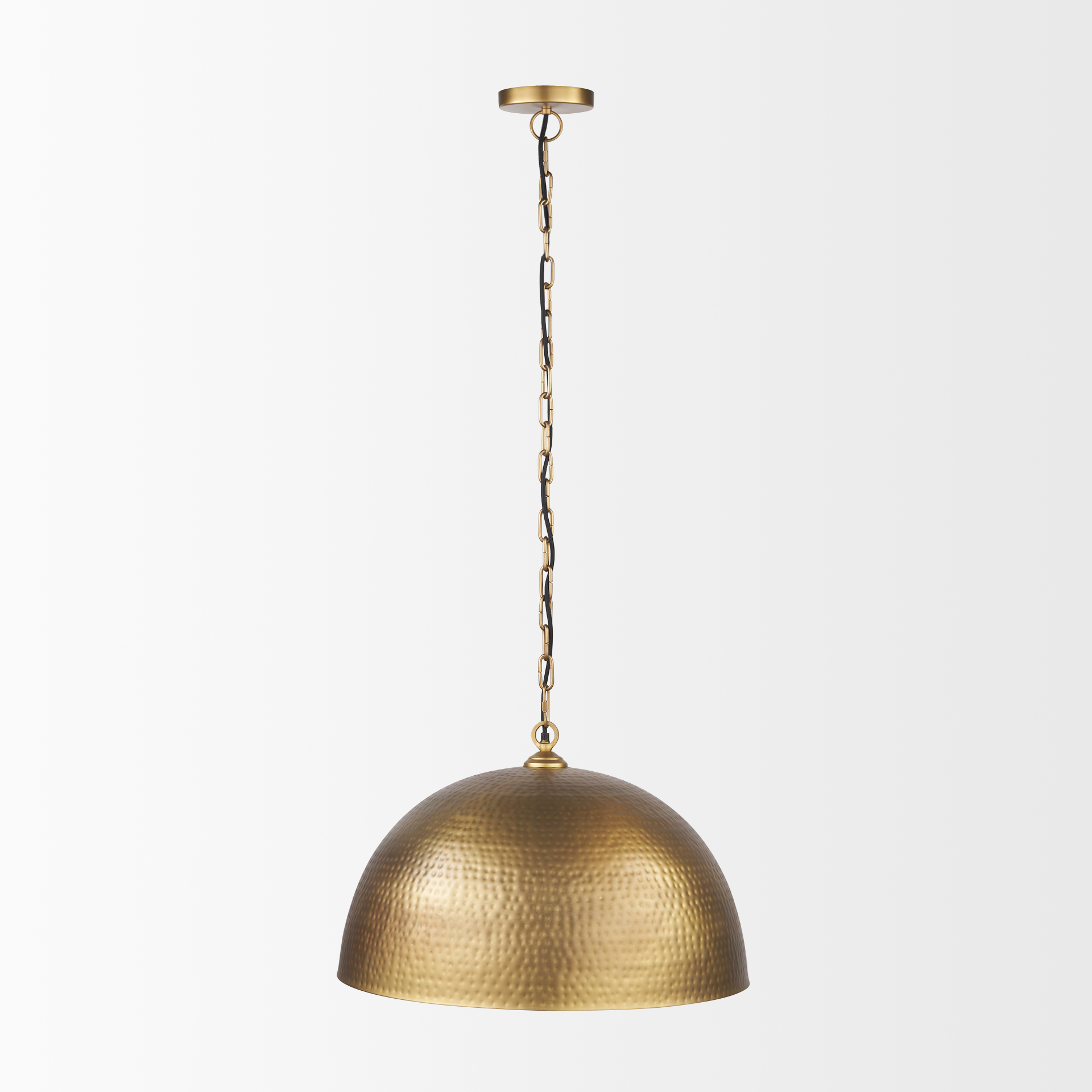 Karina-24-Round-Brass-tone-Hammered-Metal-Dome-Pendant-Light-2