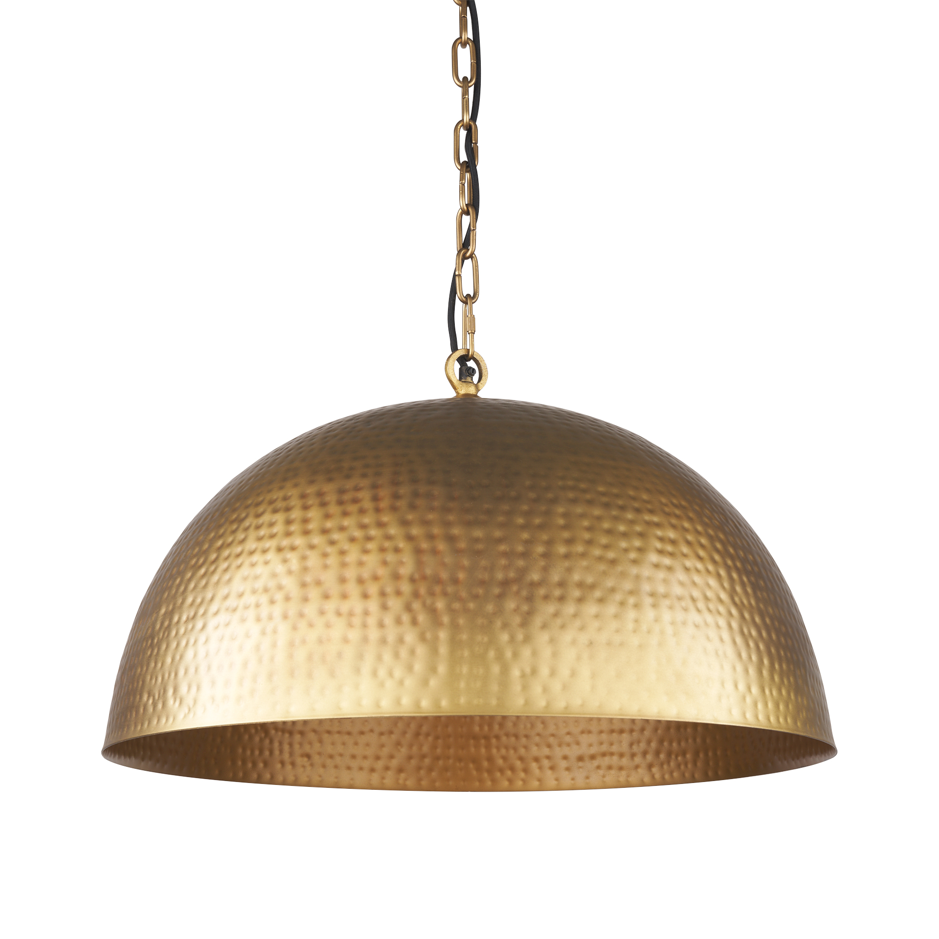 Karina-24-Round-Brass-tone-Hammered-Metal-Dome-Pendant-Light