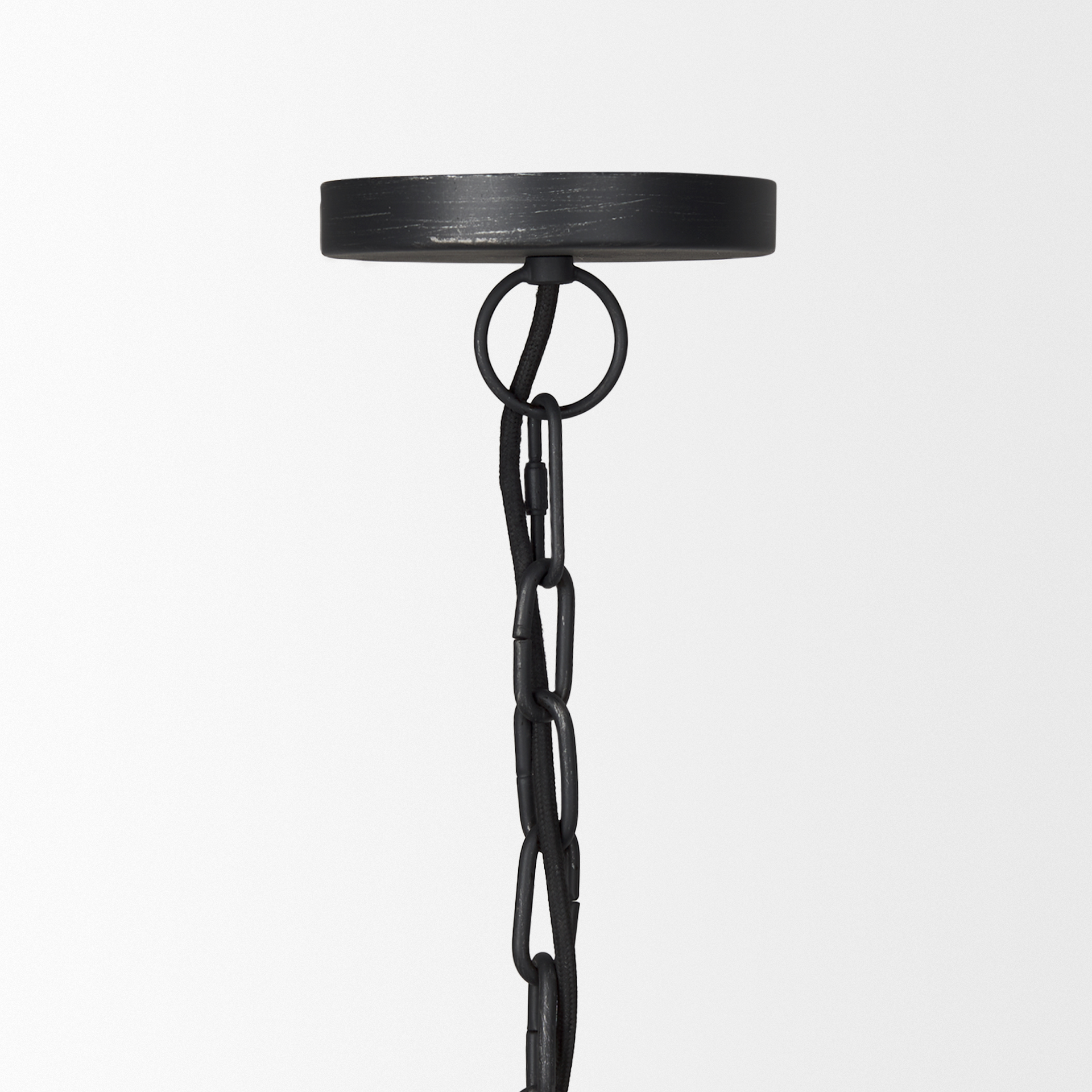 Karina-24-Round-Matte-Black-Hammered-Metal-Dome-Pendant-Light-4