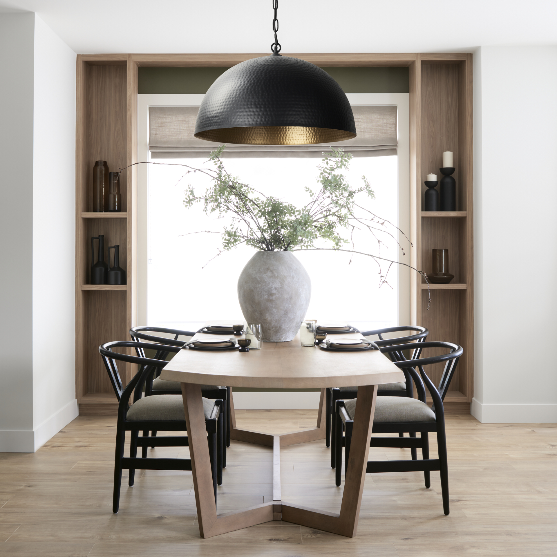Karina-36-Round-Matte-Black-Hammered-Metal-Dome-Pendant-Light-1