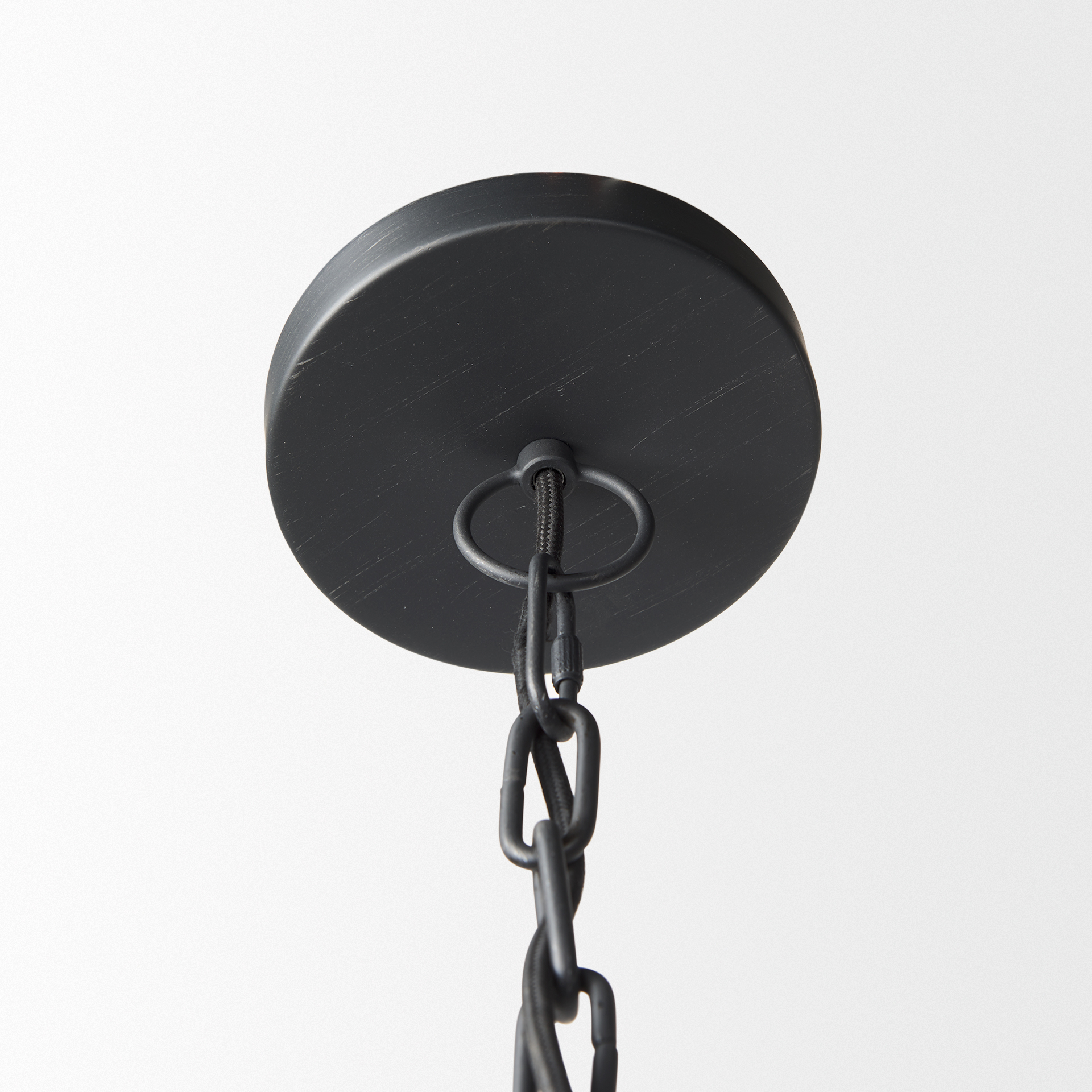 Karina-36-Round-Matte-Black-Hammered-Metal-Dome-Pendant-Light-4