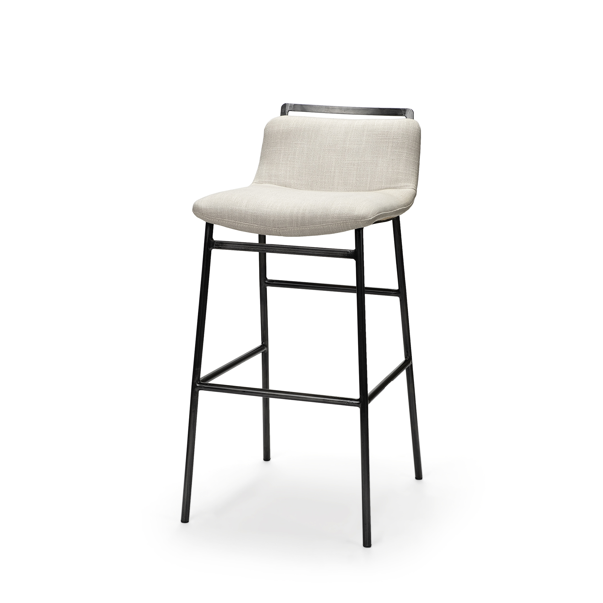 Kavalan-33.5-Total-Height-Beige-Upholstered-Seat-Gray-Metal-Frame-Counter-Stool