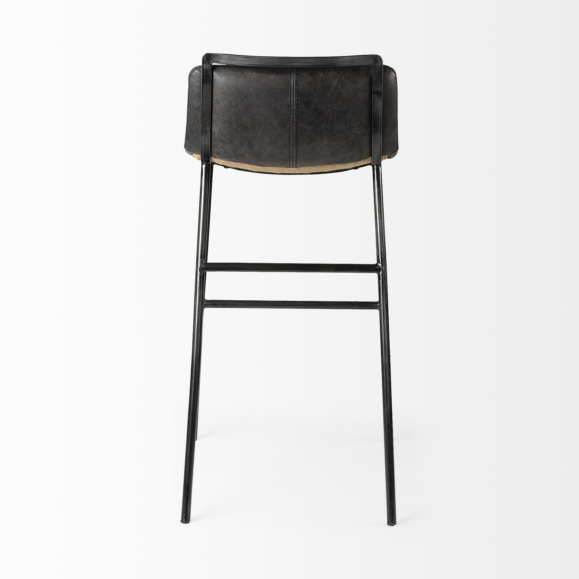Kavalan-37.5-Total-Height-Ebony-Leather-Seat-Black-Metal-Frame-Bar-Stool-4