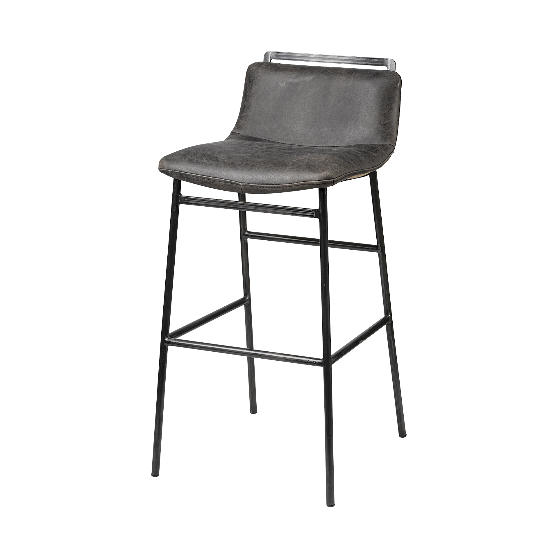 Kavalan-37.5-Total-Height-Ebony-Leather-Seat-Black-Metal-Frame-Bar-Stool