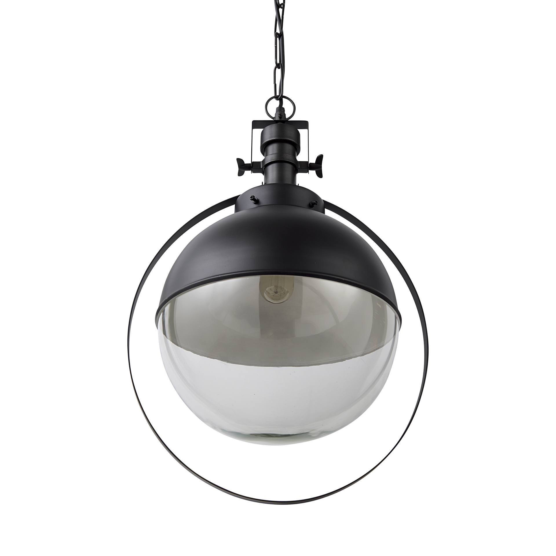 Leighton-II-15×20-Black-Metal-Spherical-Pendant-Light