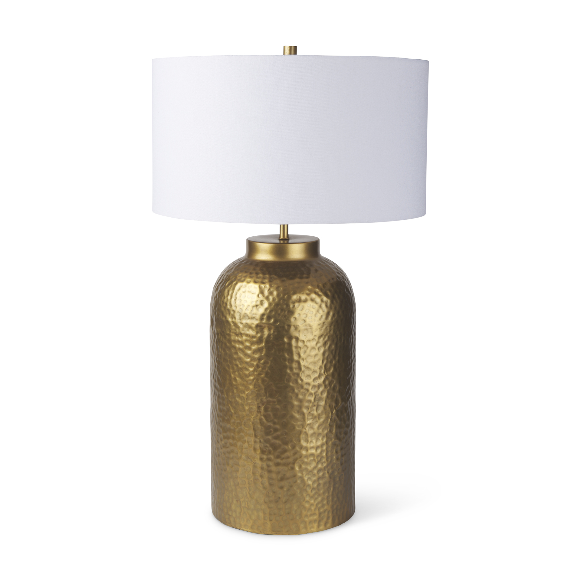 Leo-18.0L-x-18.0W-x-31.0H-Gold-Hammered-WWhite-Fabric-Shade-Table-Lamp