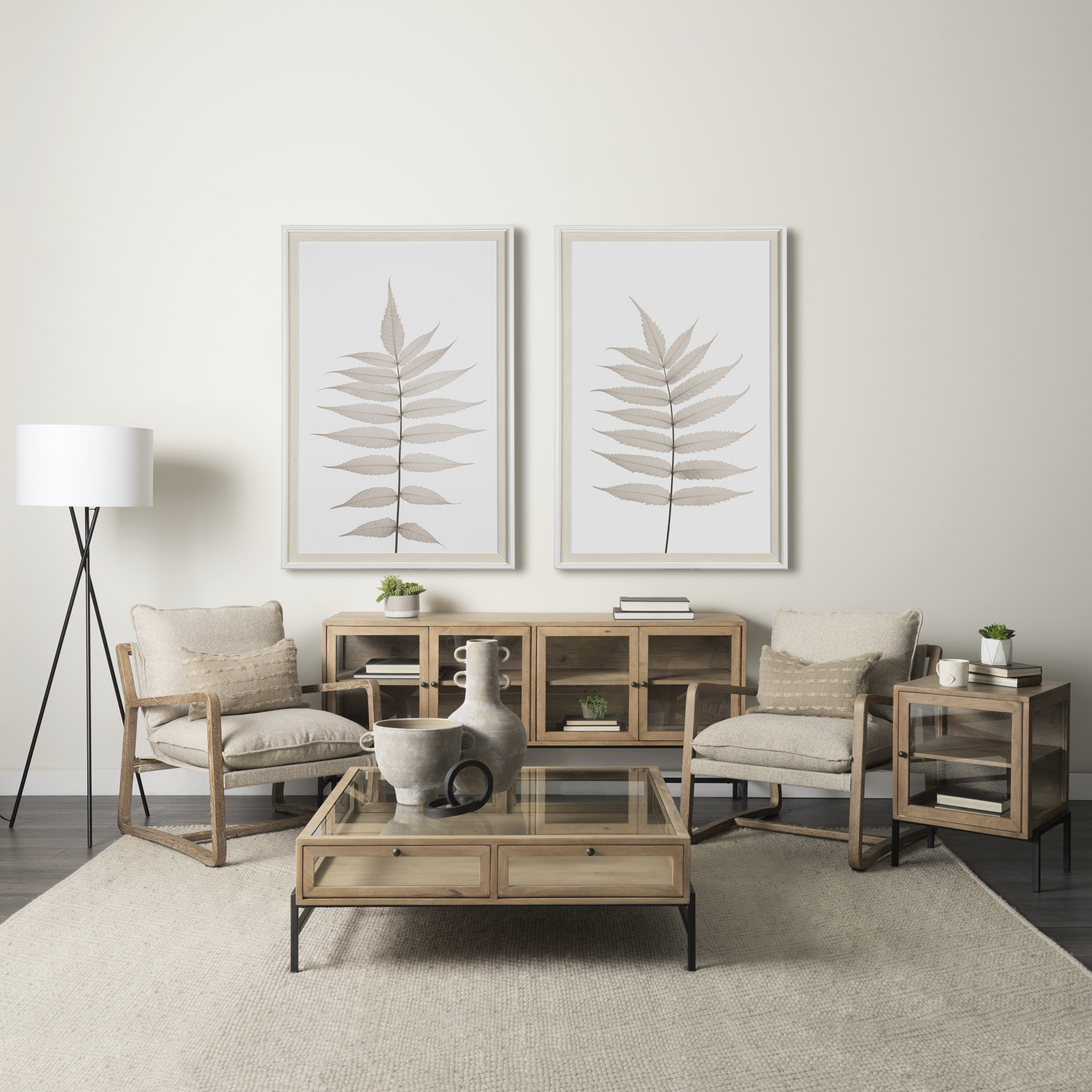 Lithe-Leaves-by-Assaf-Frank-a-Framed-Art-Print-Matted-under-Glass-1