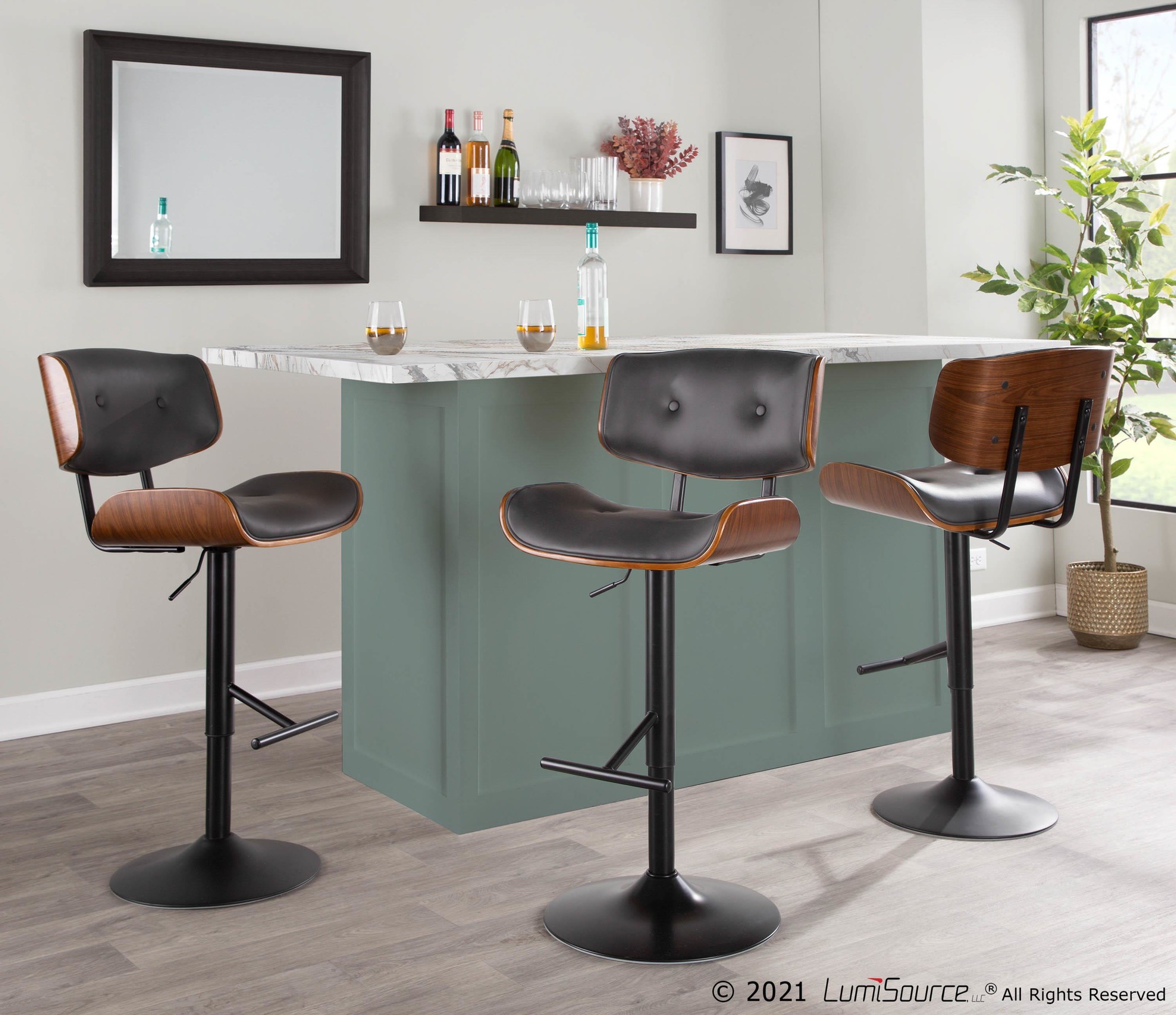 Lombardi-Mid-Century-Modern-Grey-Faux-Leather-Swivel-Barstool-Set-of-3-3