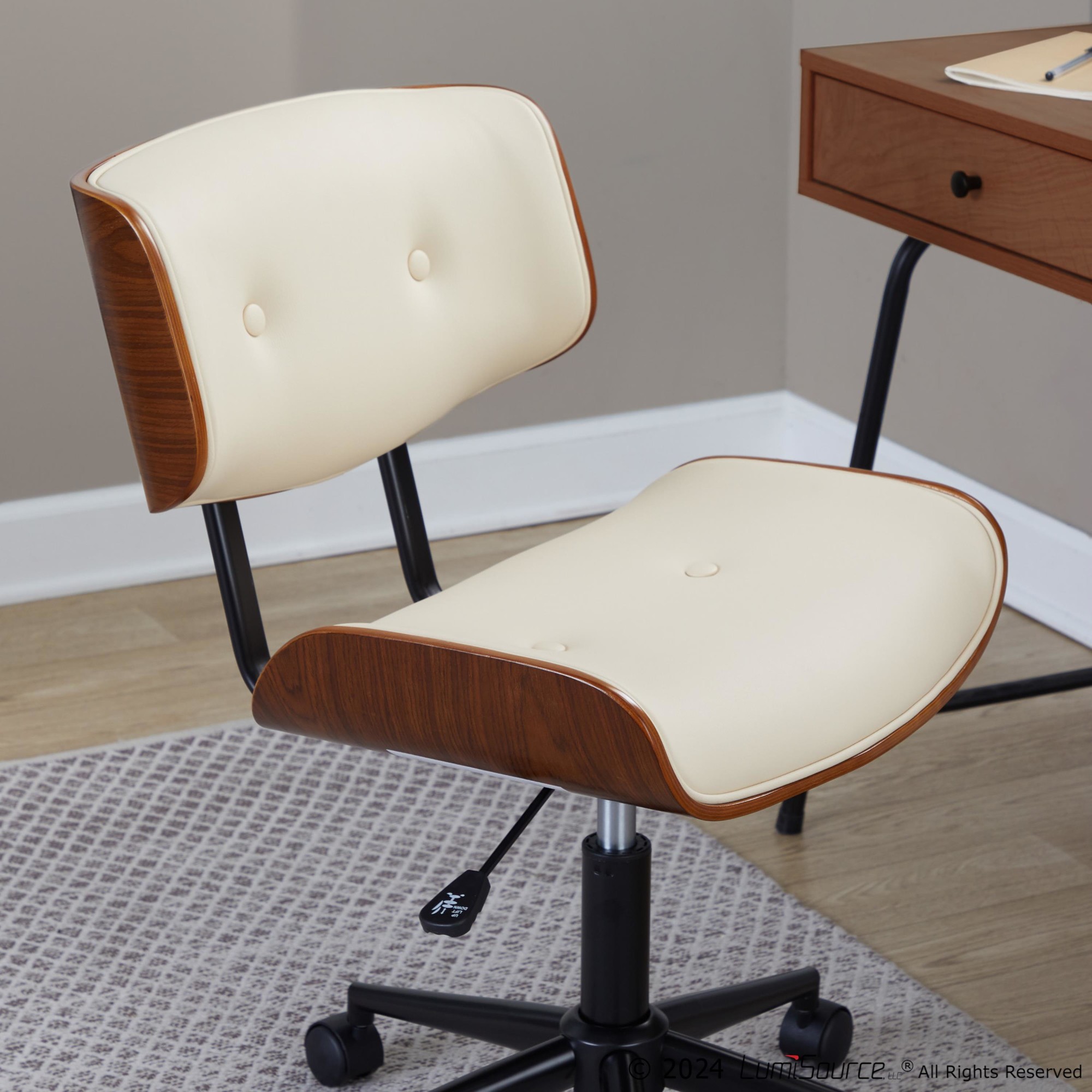 Lombardi-Mid-Century-Modern-Walnut-and-Cream-Swivel-Office-Chair-2