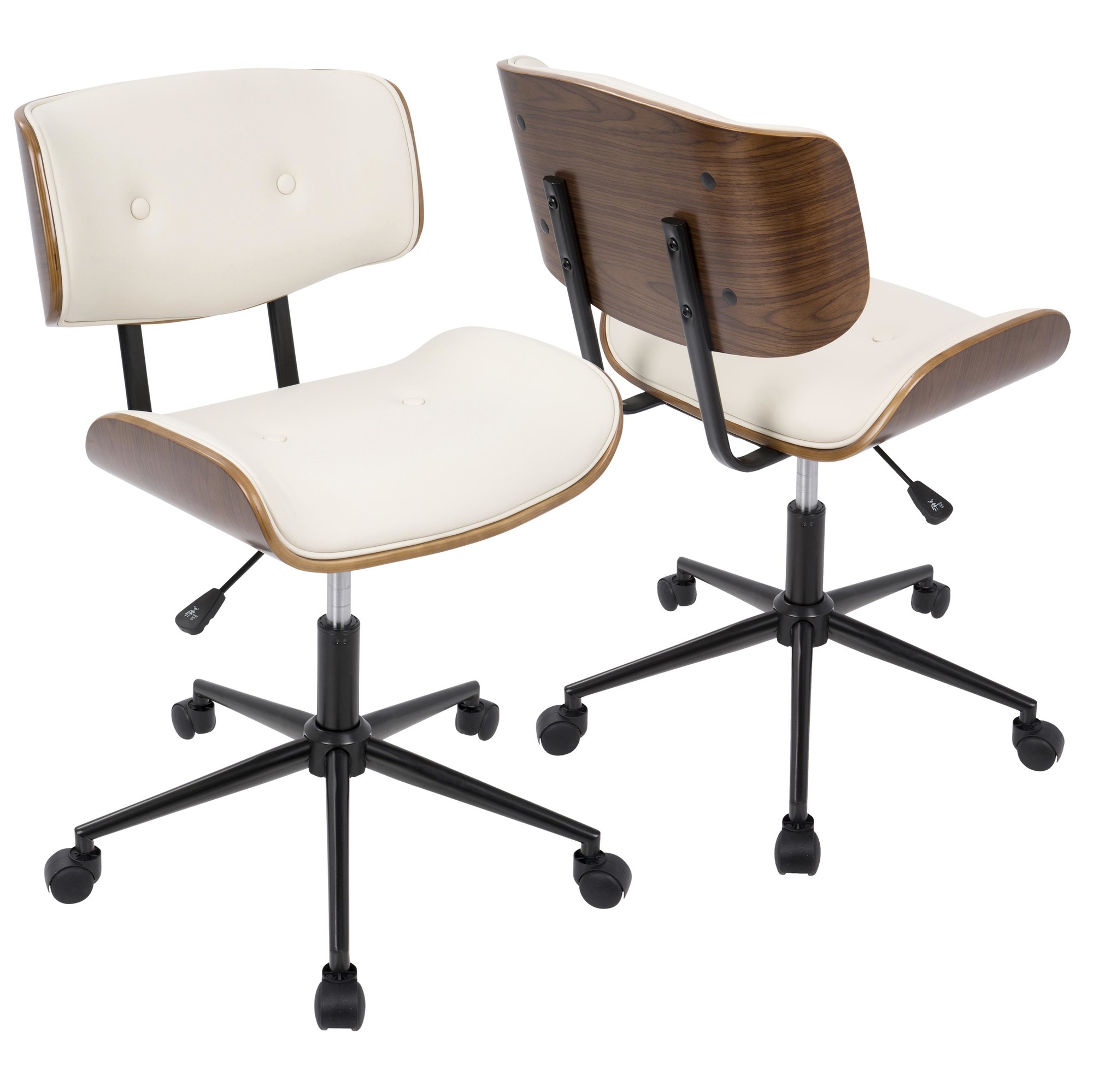 Lombardi-Mid-Century-Modern-Walnut-and-Cream-Swivel-Office-Chair-5