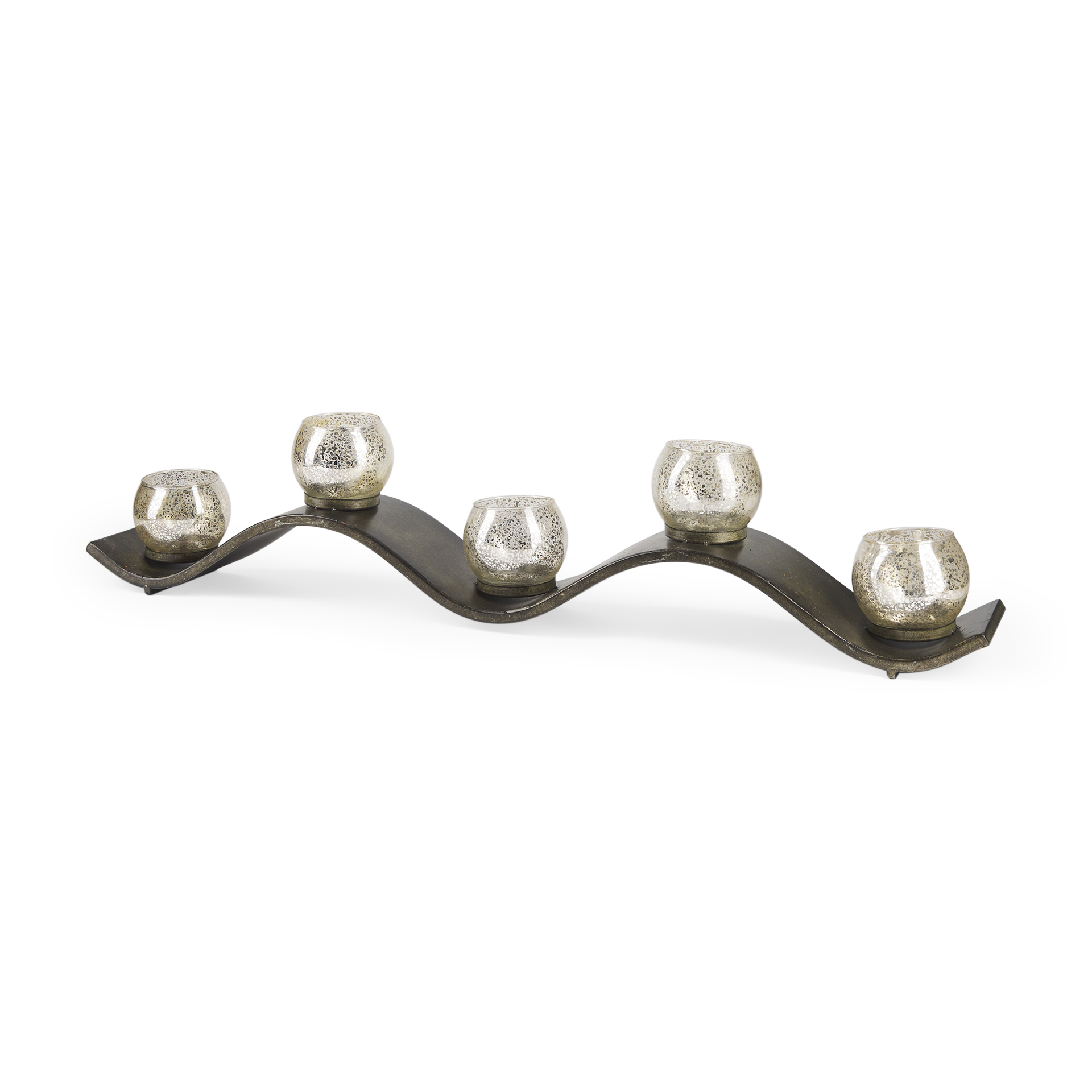 Lux-Copper-Metal-Five-Hurricane-Glass-Holder-Table-Candle-Holder