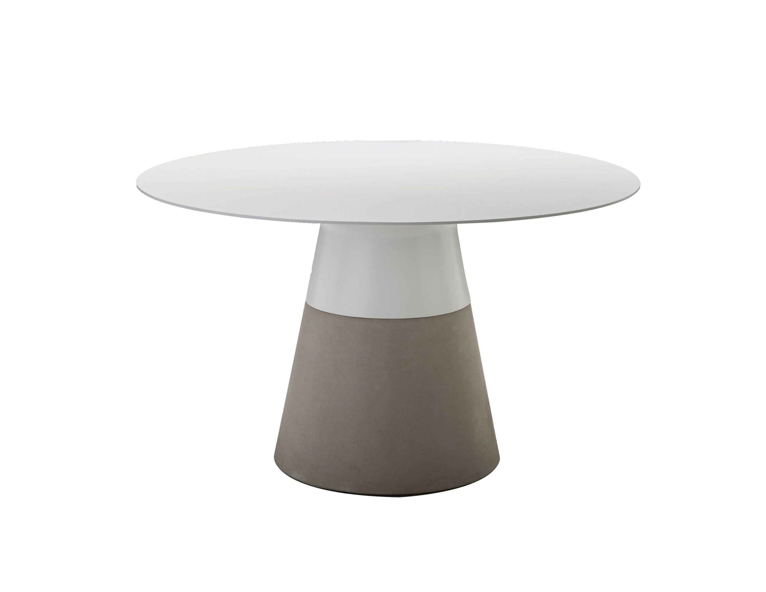 MALDIVES-White-Solid-Surface-Round-Outdoor-Dining-Table