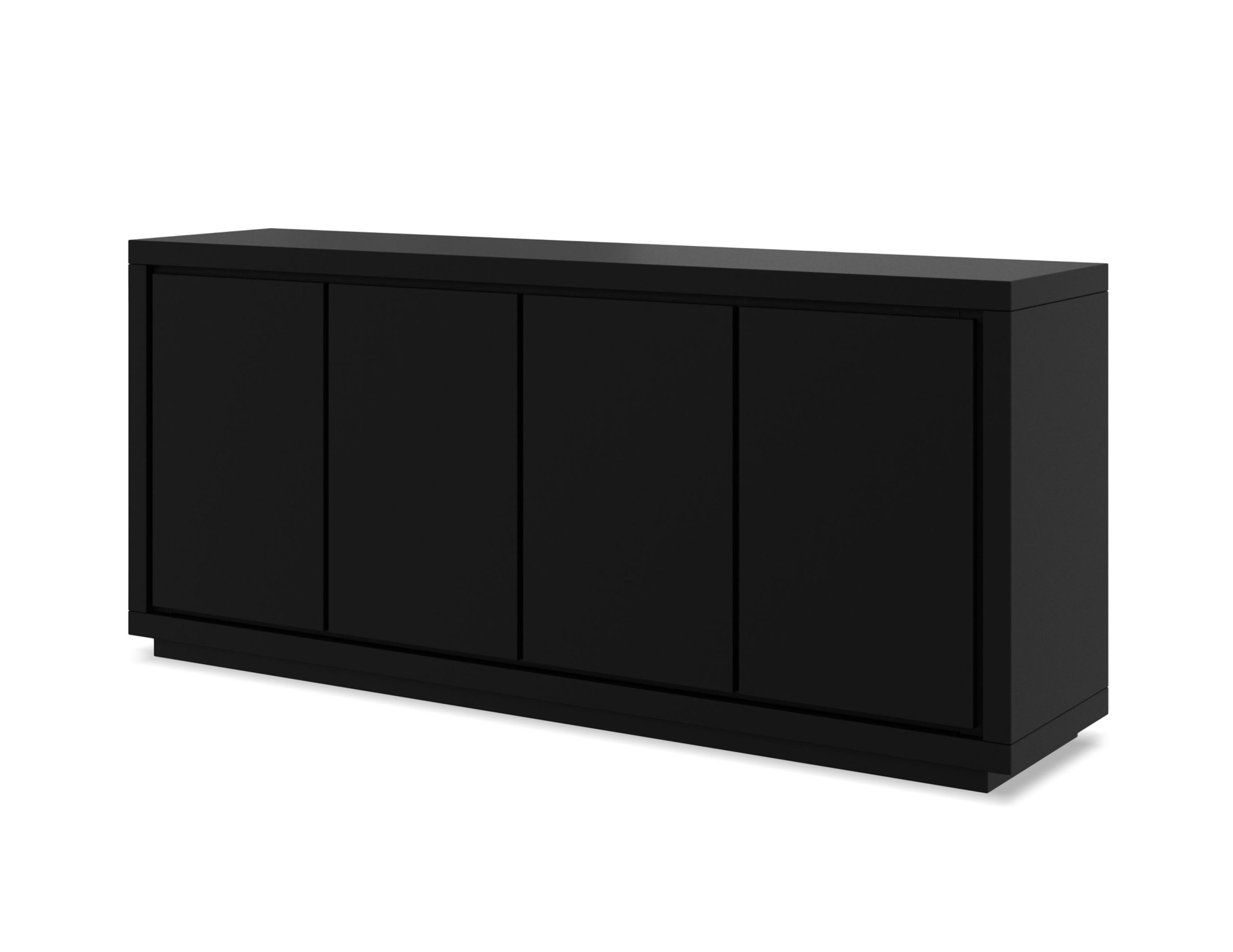 MAZE-Matte-Black-4-Door-Buffet