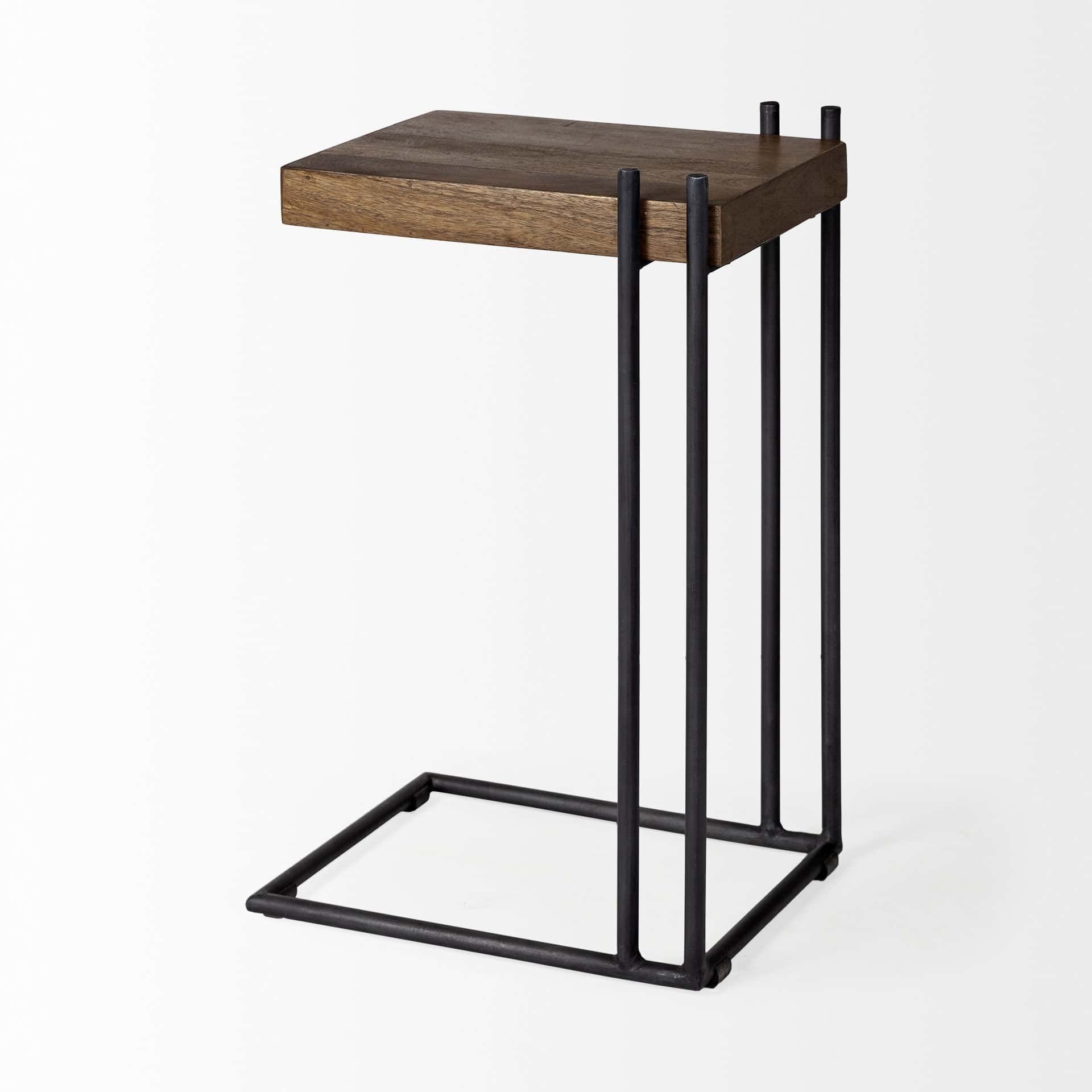 Maddox-16L-x-13.5W-x-27H-Medium-Brown-Wood-w-Black-Metal-C-shaped-EndSide-Table-4
