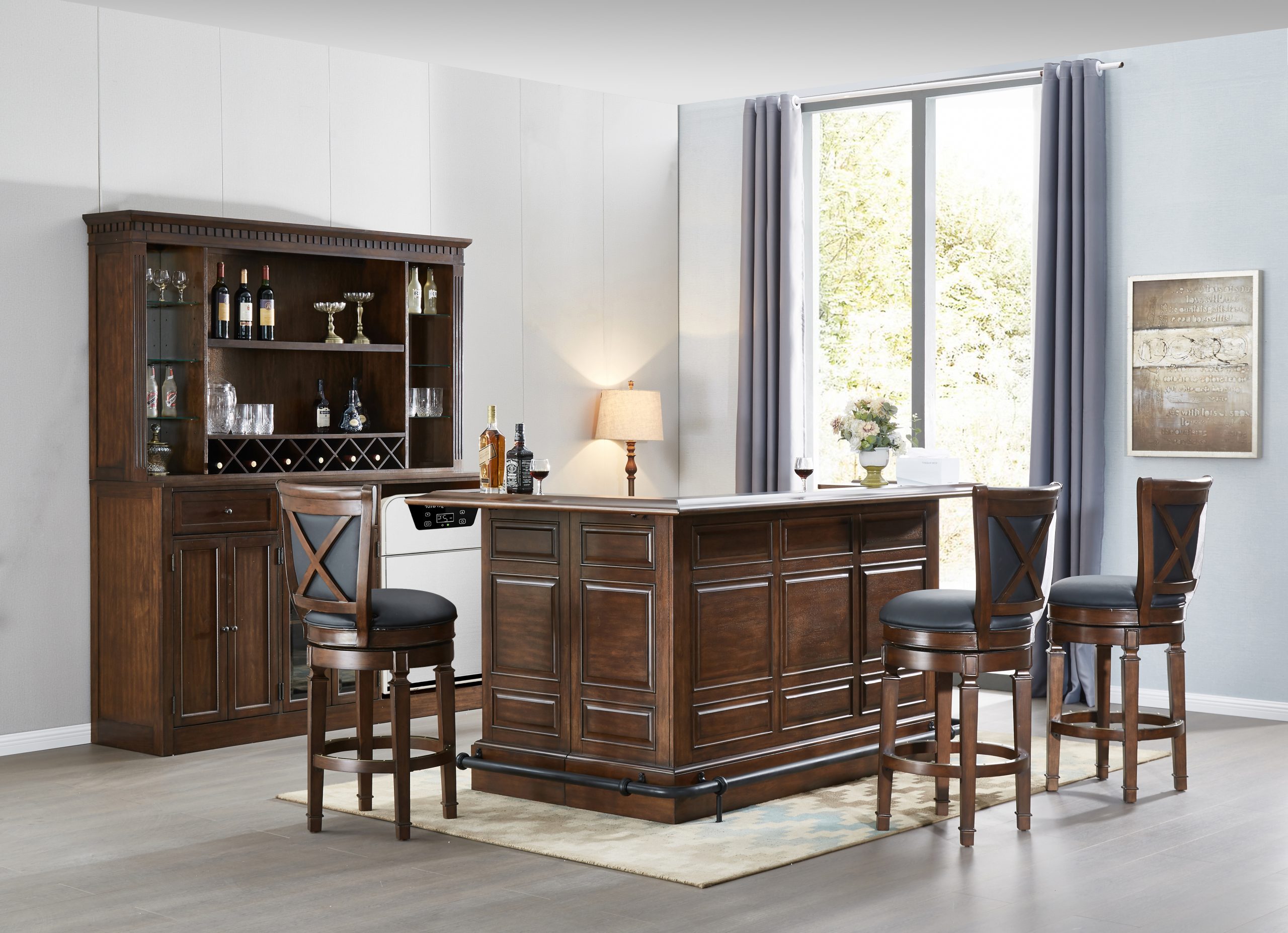 Manchester-Distressed-Walnut-2-Piece-Back-Bar-Hutch-1