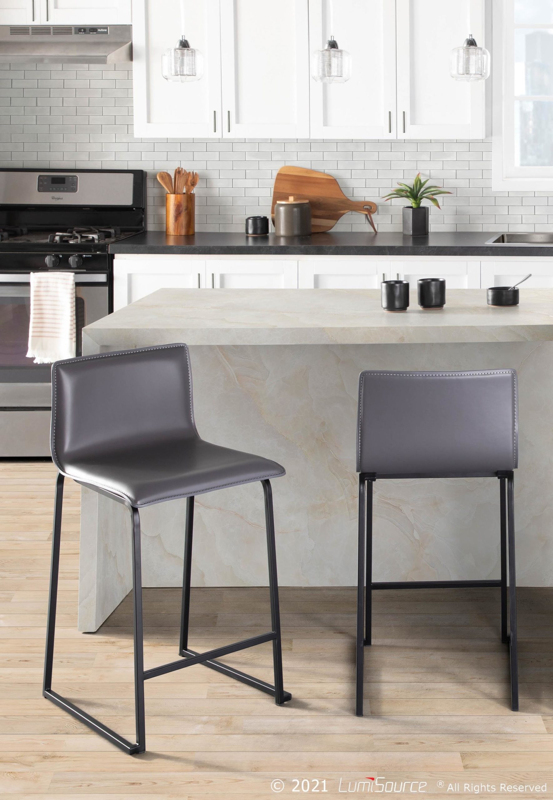 Mara-26-Inch-Contemporary-Black-Metal-Grey-Faux-Leather-Counter-Stools-Set-of-2