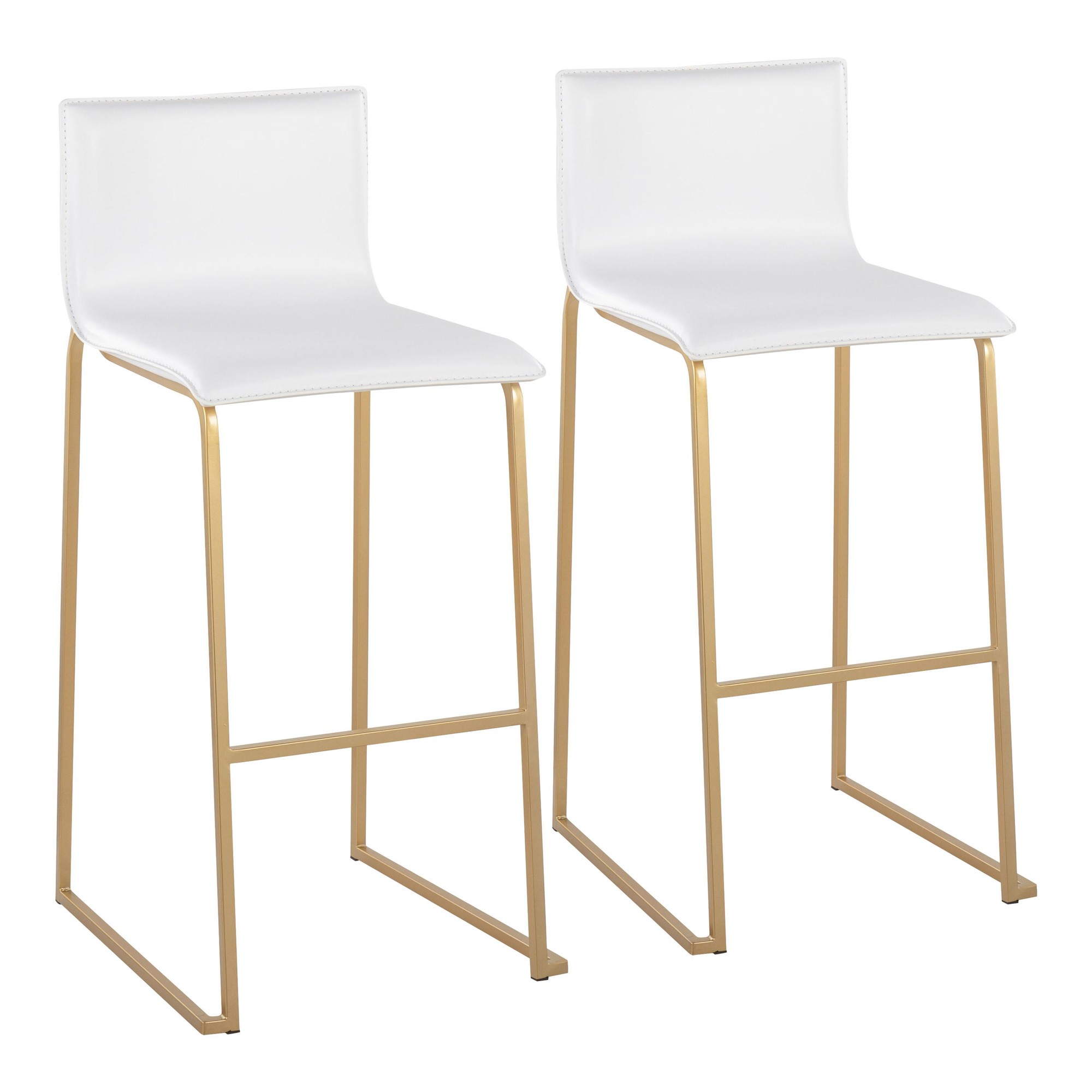 Mara-Contemporary-Gold-and-White-Barstools-Set-of-2-1
