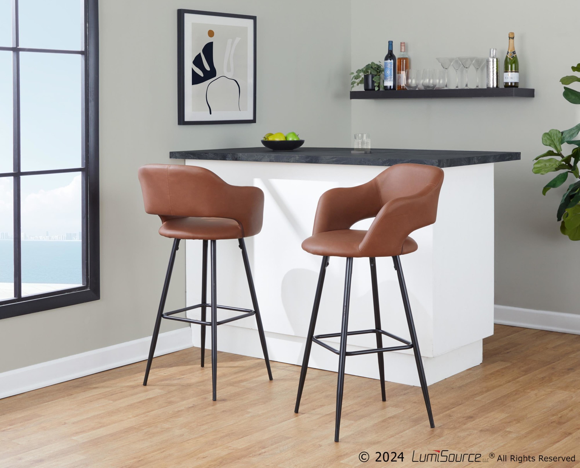 Margarite-30-Contemporary-Black-Brown-Faux-Leather-Barstools-Set-of-2