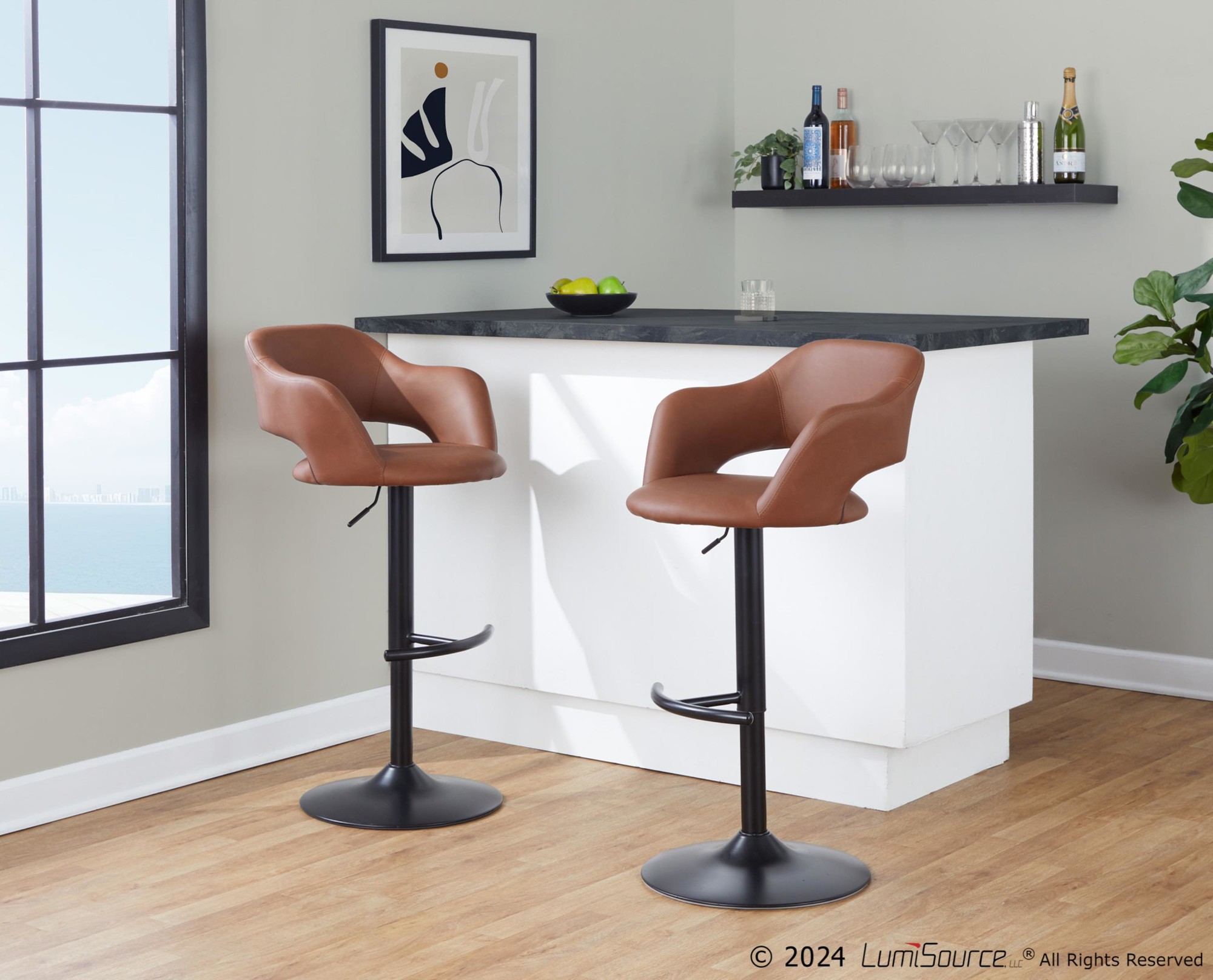 Margarite-Black-Metal-Brown-Faux-Leather-Barstools-Set-of-2-1