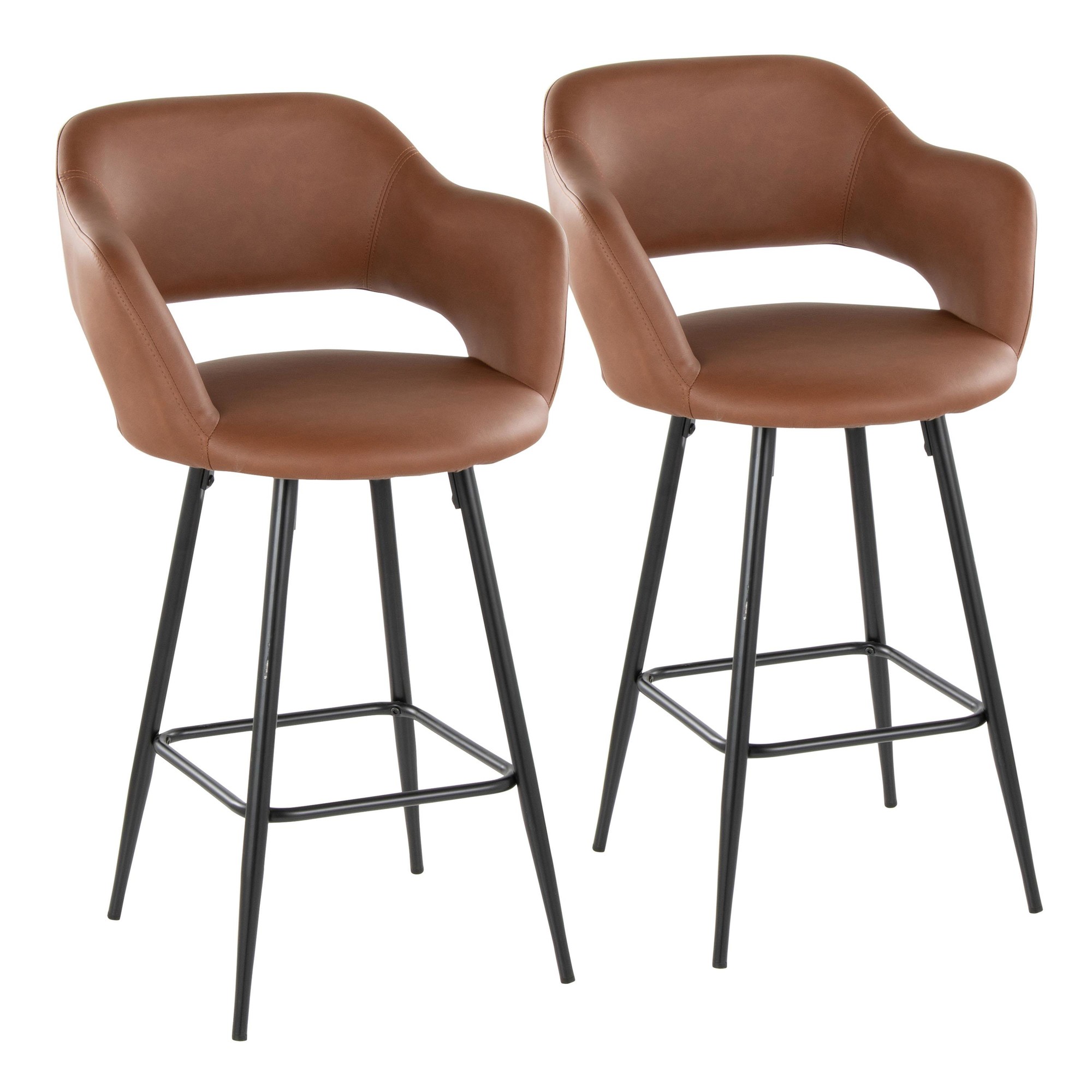 Margarite-Black-Metal-Brown-Faux-Leather-Contemporary-Counter-Stools-Set-of-2-3