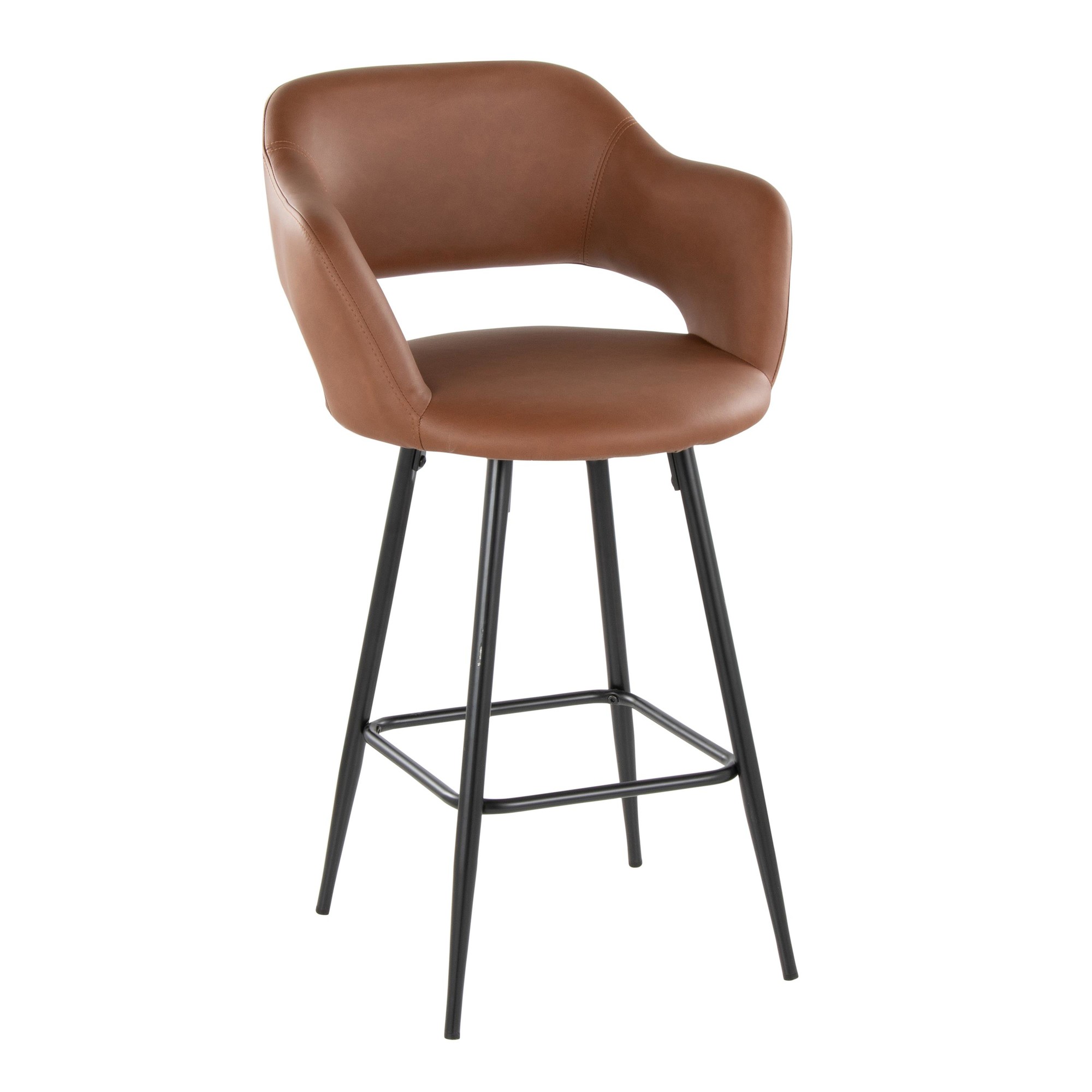 Margarite-Black-Metal-Brown-Faux-Leather-Contemporary-Counter-Stools-Set-of-2-4