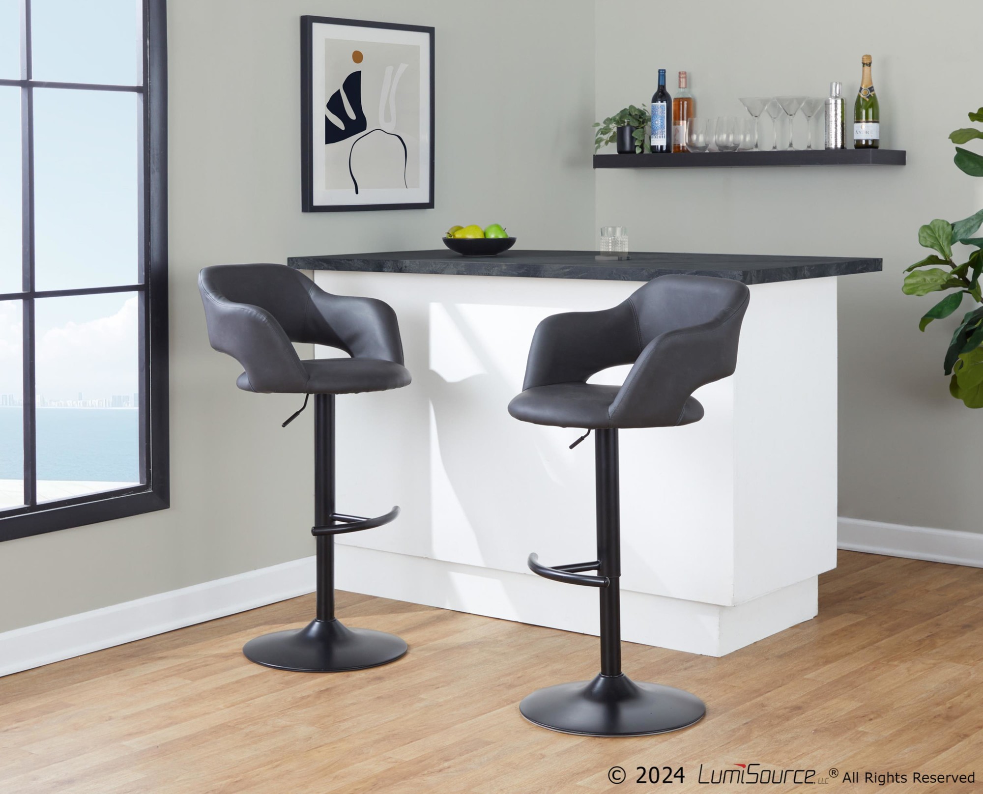 Margarite-Black-and-Grey-Contemporary-Swivel-Barstools-Set-of-2-1