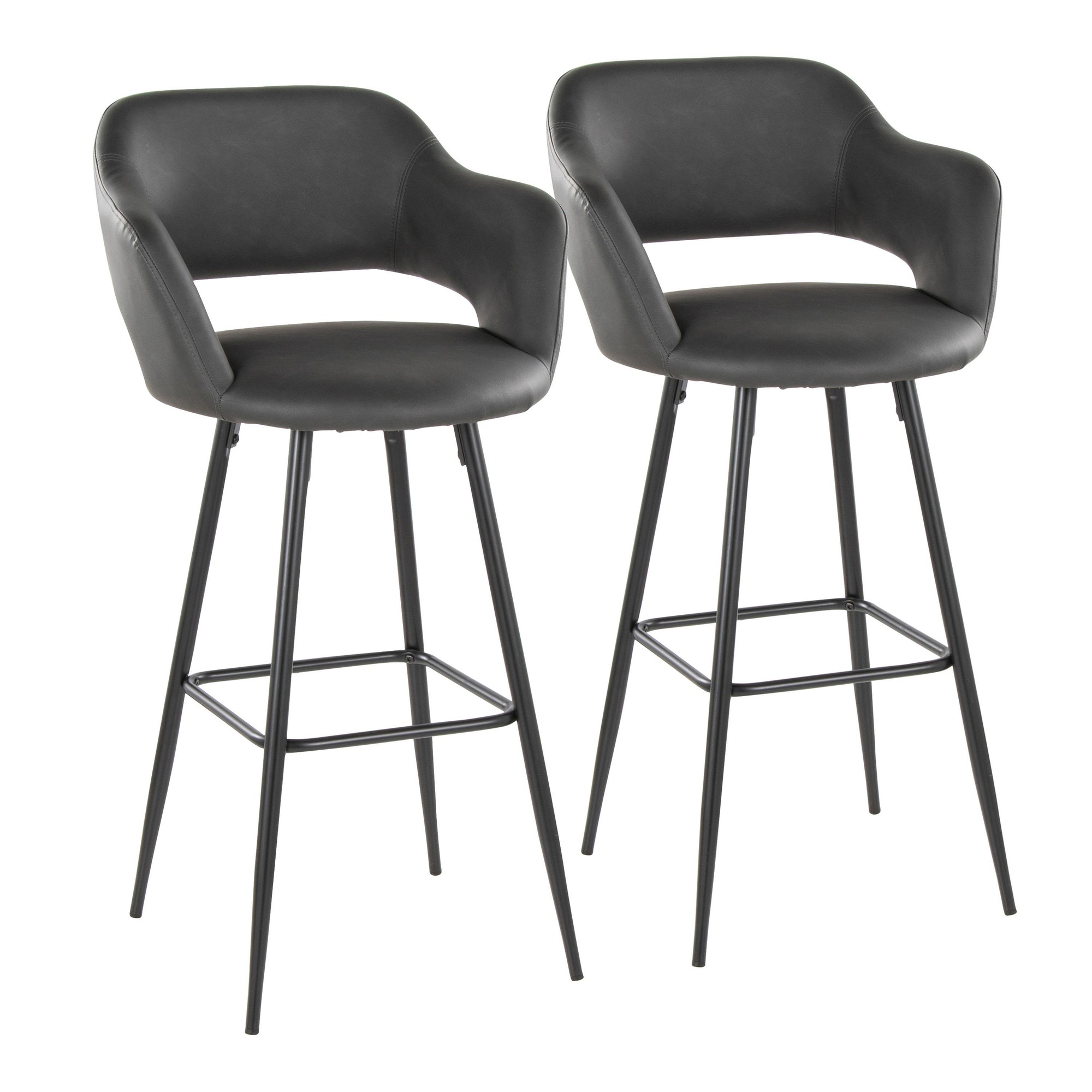 Margarite-Contemporary-Black-Metal-Grey-Faux-Leather-Barstools-Set-of-2-2