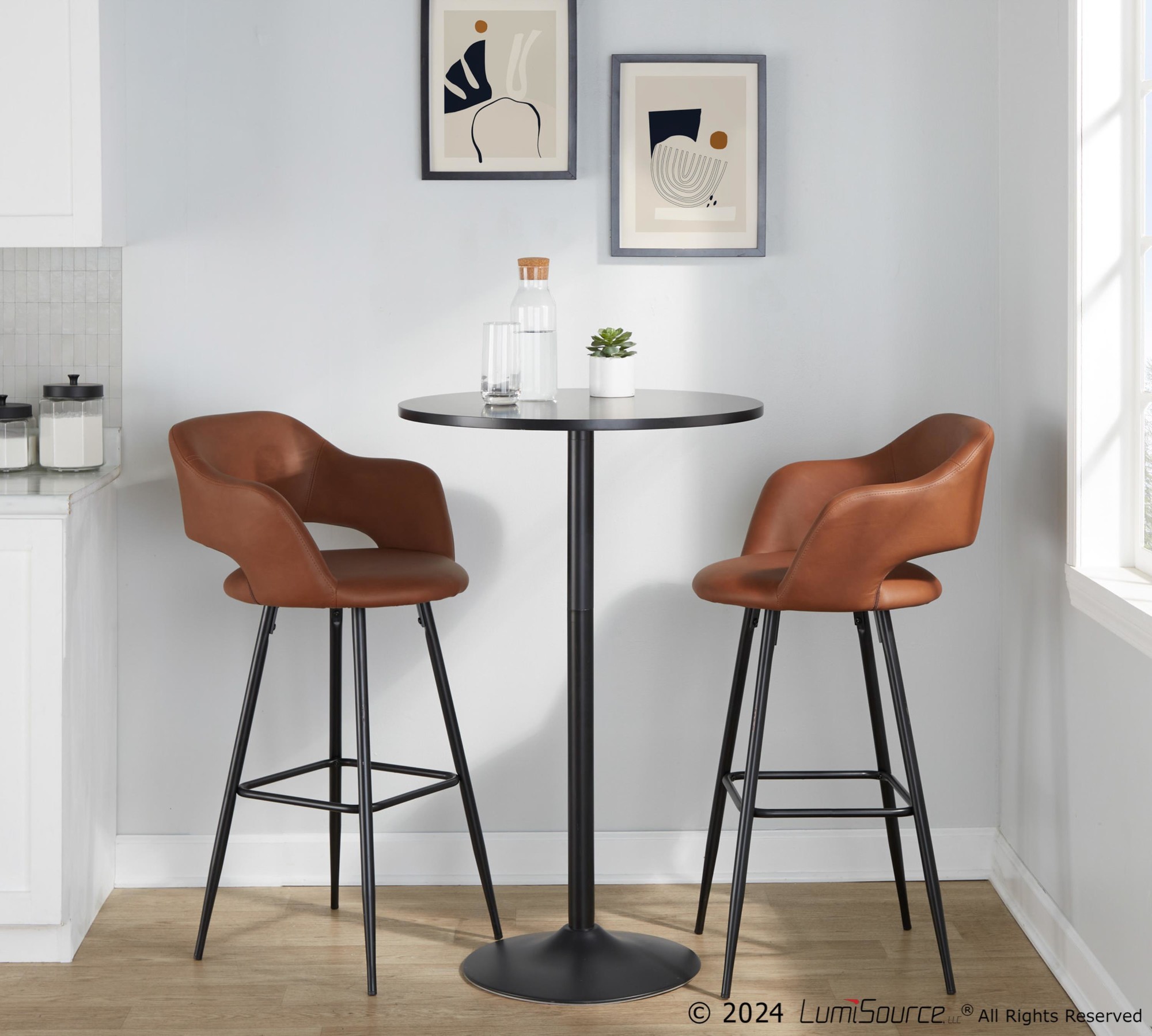 Margarite-Contemporary-Brown-Faux-Leather-Barstools-Black-Metal-Set-of-2-1