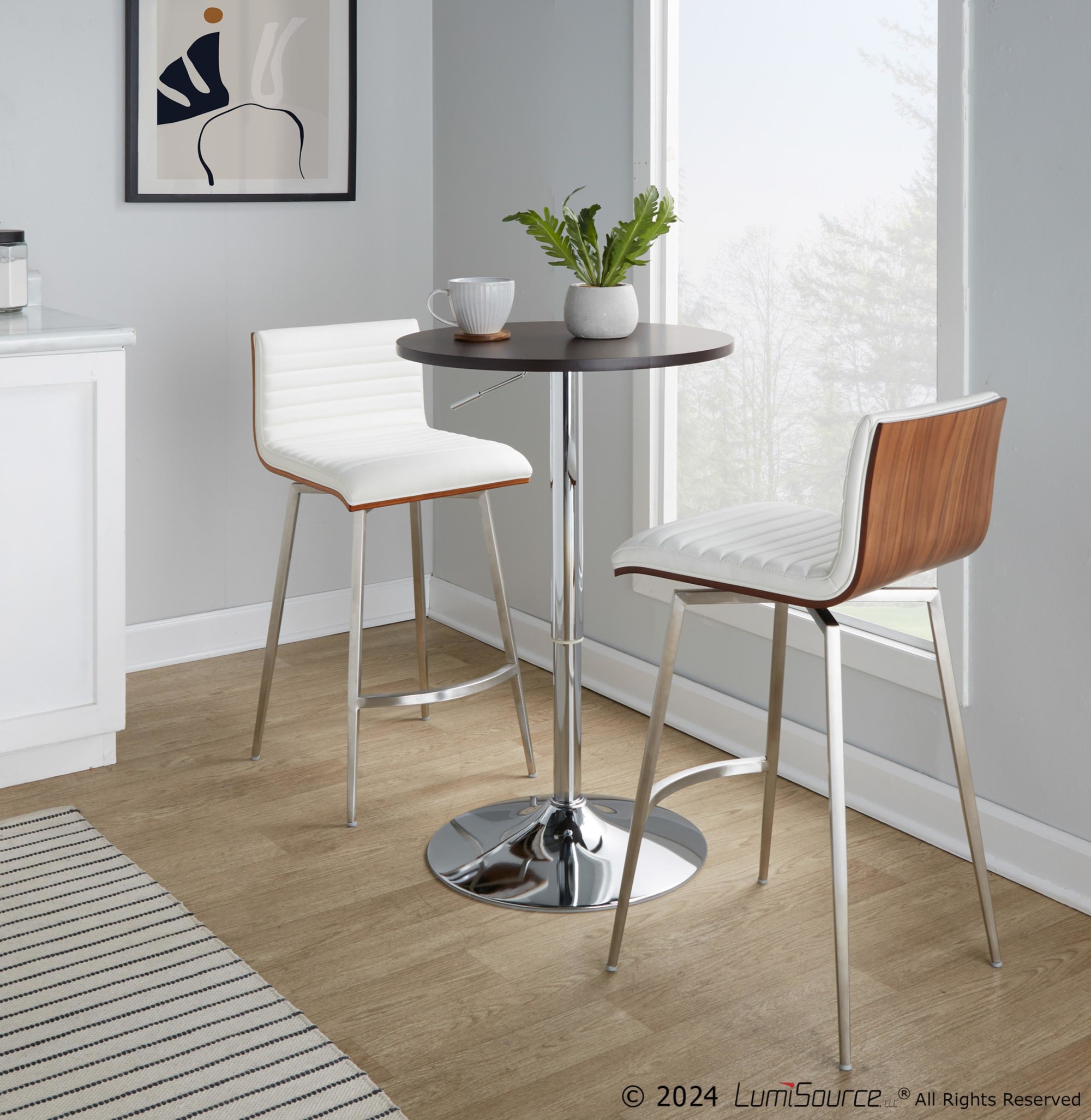 Mason-Walnut-Swivel-Contemporary-Counter-Stool-White-Faux-Leather-Set-of-2-5