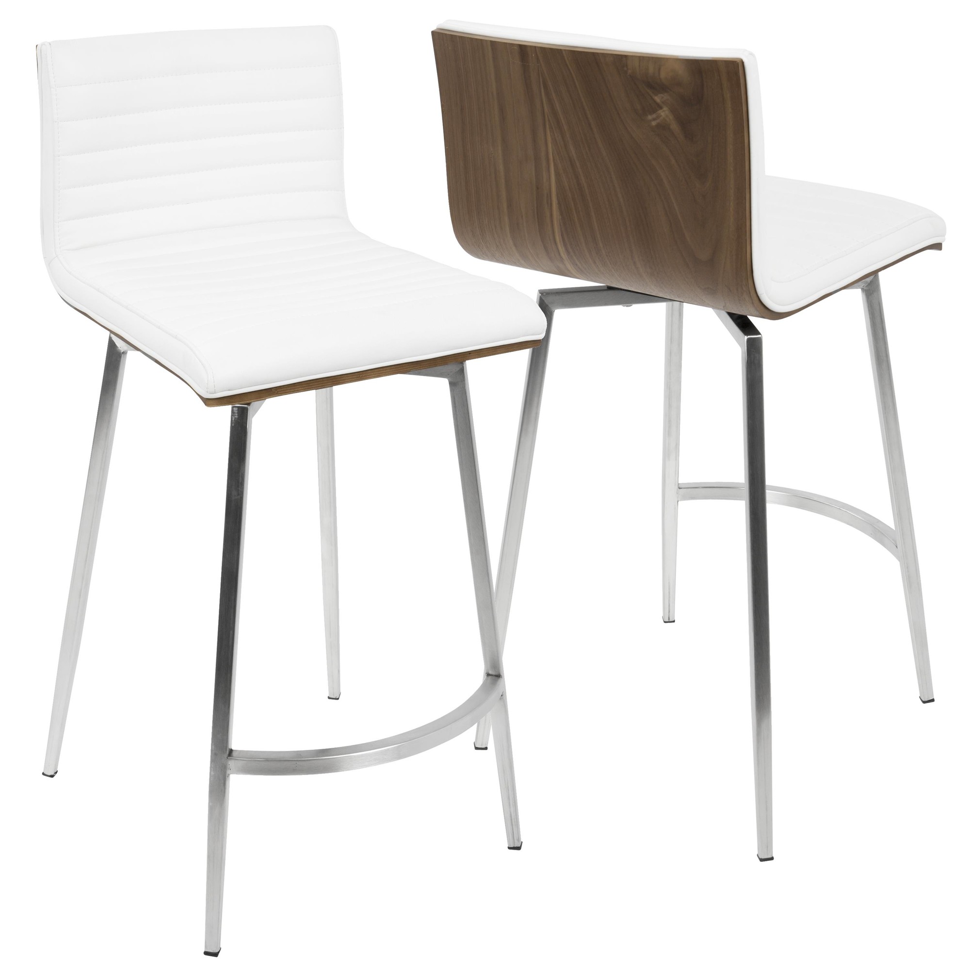 Mason-Walnut-Swivel-Contemporary-Counter-Stool-White-Faux-Leather-Set-of-2-9