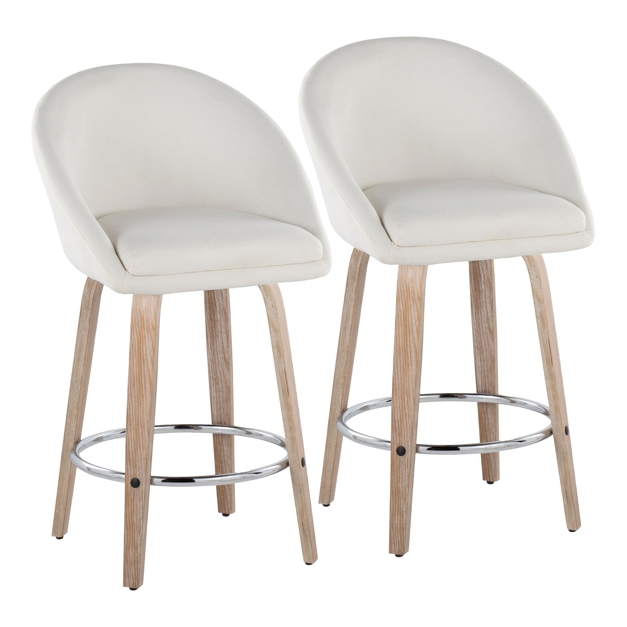 Matisse-26-Inch-Contemporary-White-Wood-Cream-Fabric-Stools-Set-of-2-2