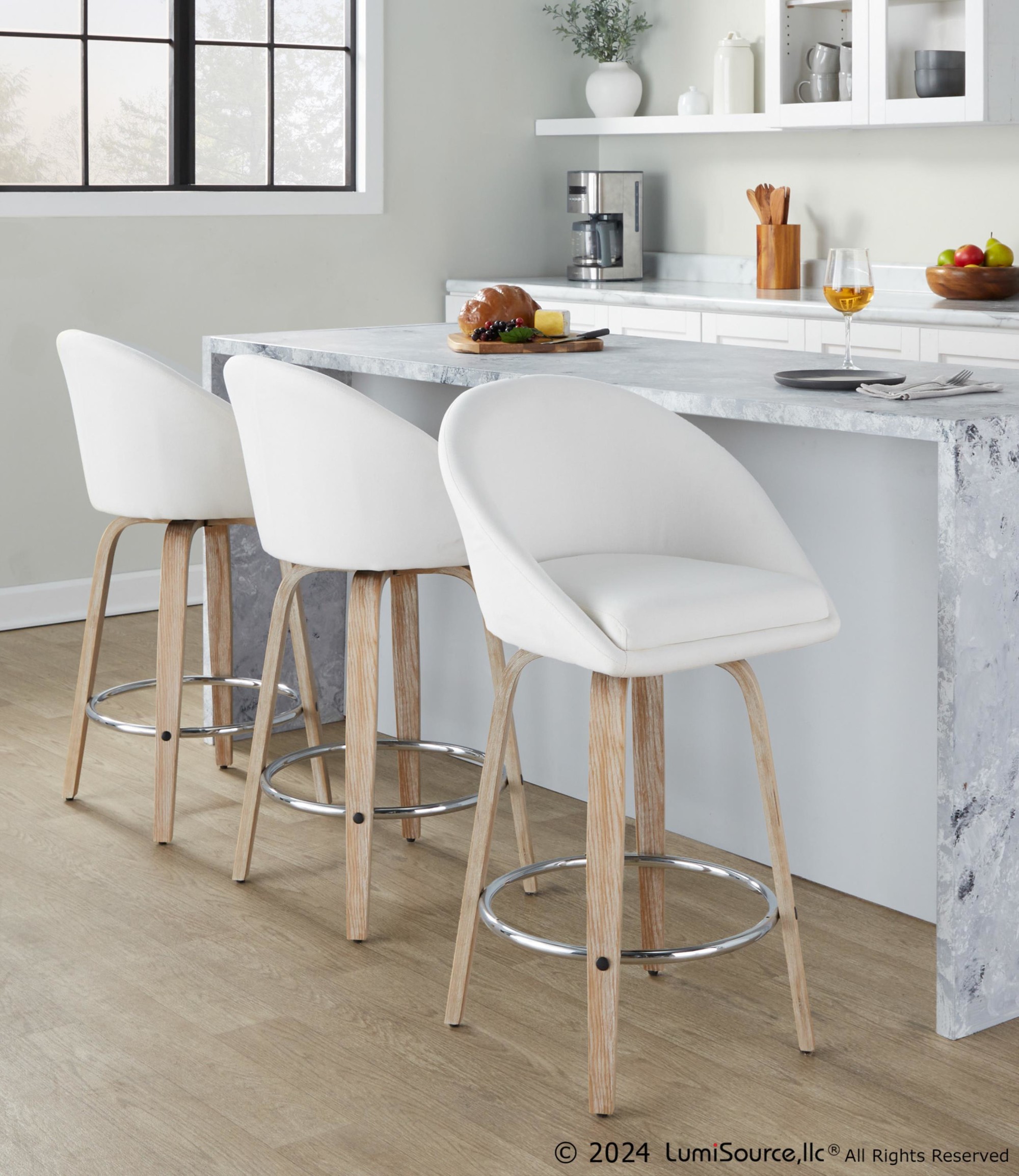 Matisse-26-Inch-Contemporary-White-Wood-Cream-Fabric-Stools-Set-of-2