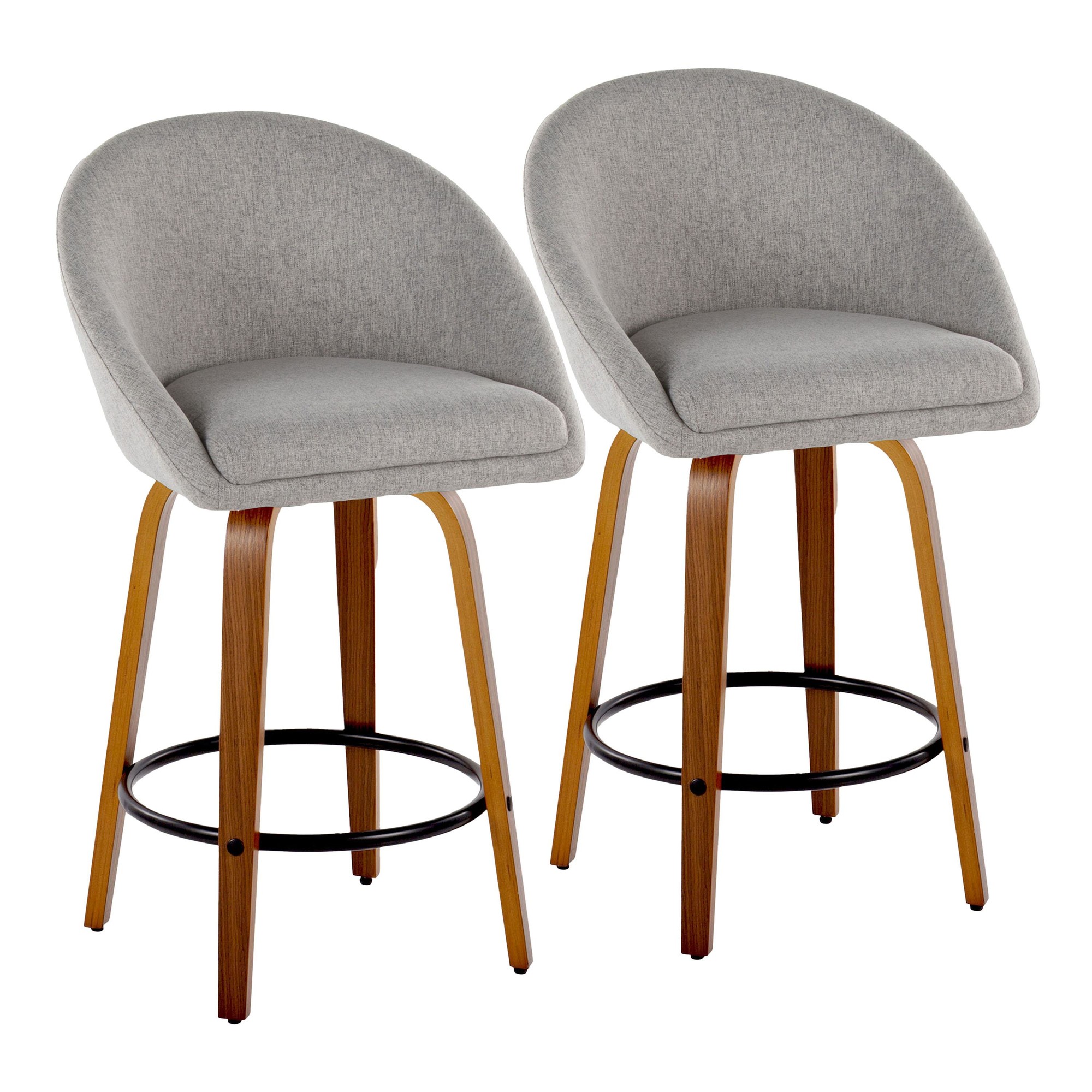 Matisse-Grey-Fabric-Walnut-Contemporary-26-Inch-Swivel-Stools-Set-of-2-2
