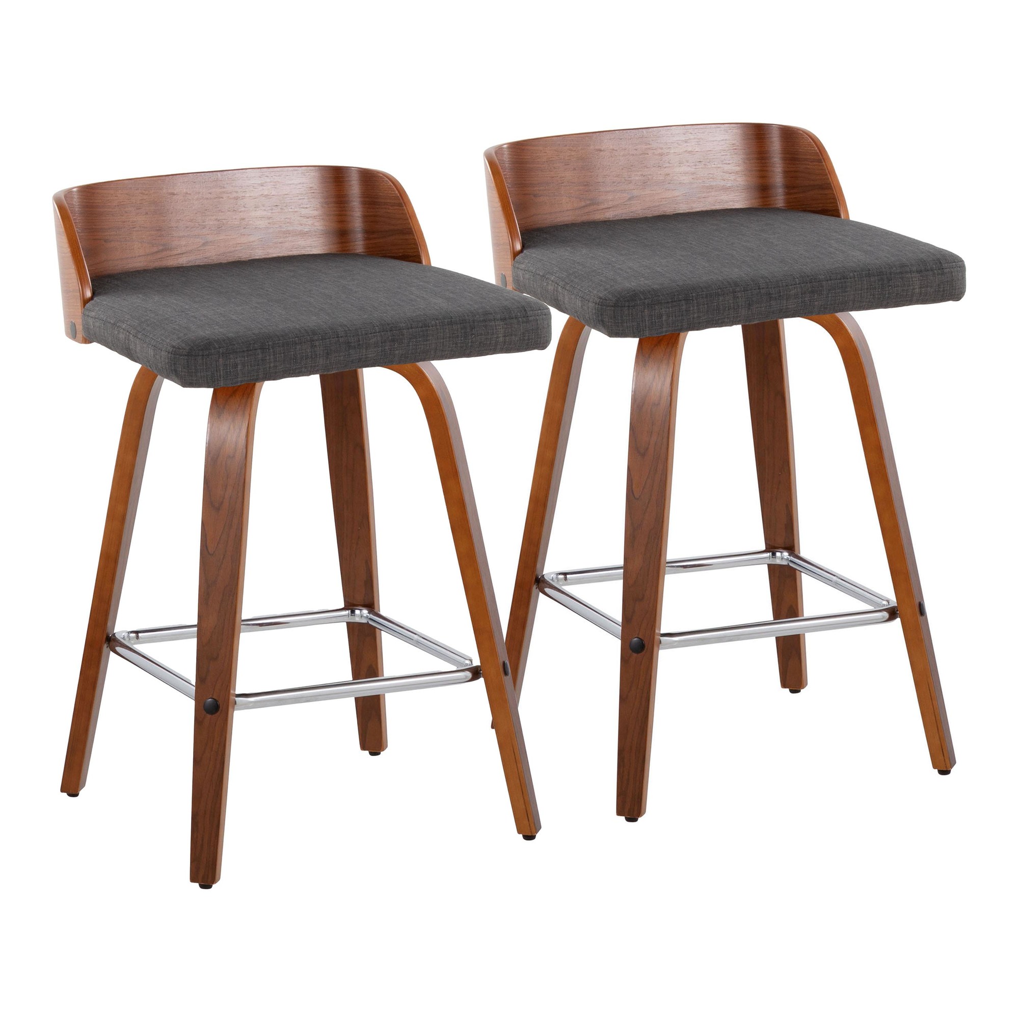 Maya-26-Inch-Mid-Century-Modern-Walnut-and-Charcoal-Swivel-Stools-Set-of-2-4