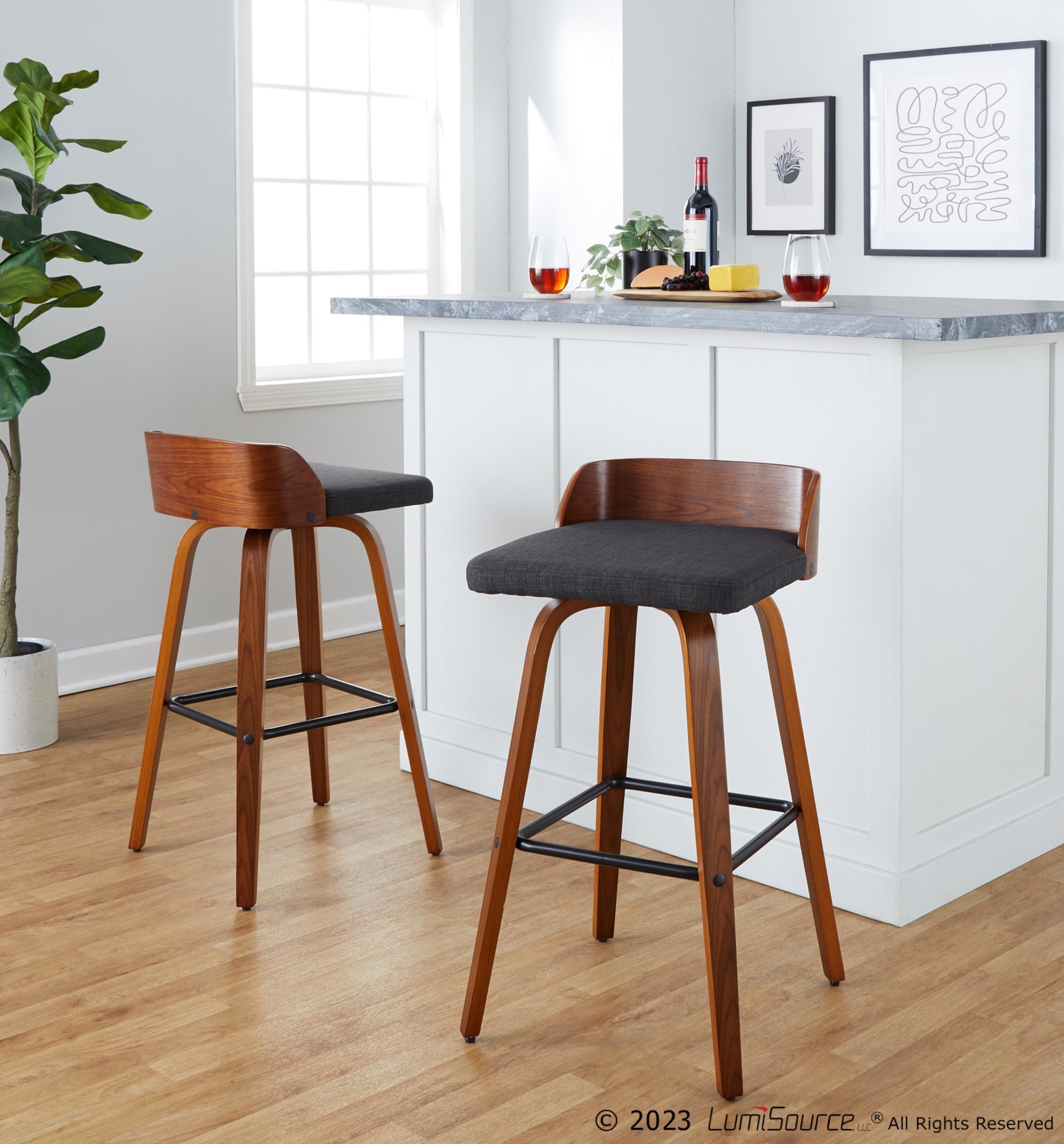 Maya-30-Inch-Mid-Century-Modern-Swivel-Barstool-Walnut-and-Charcoal-Set-of-2-3